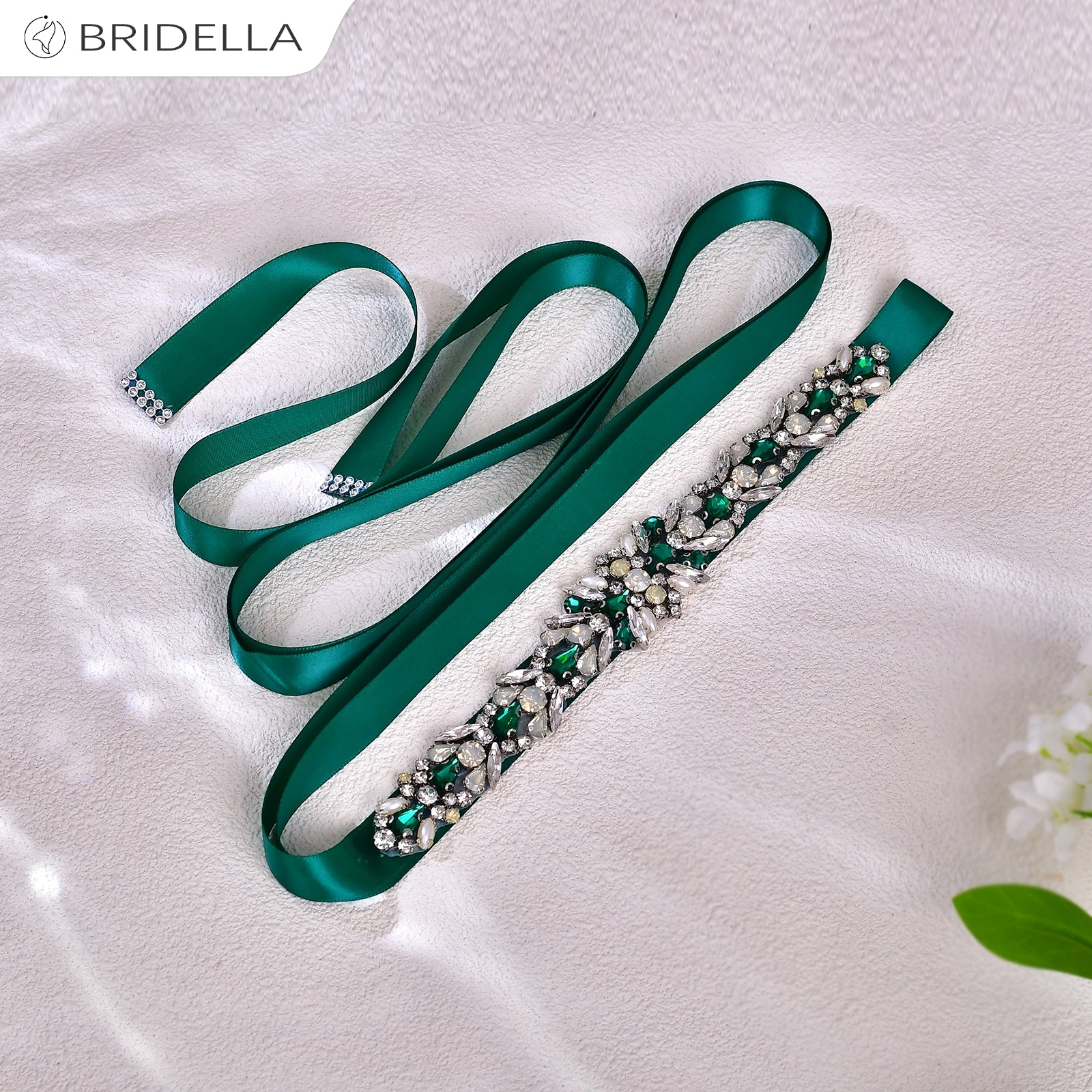 BS57KL green rhinestone belt