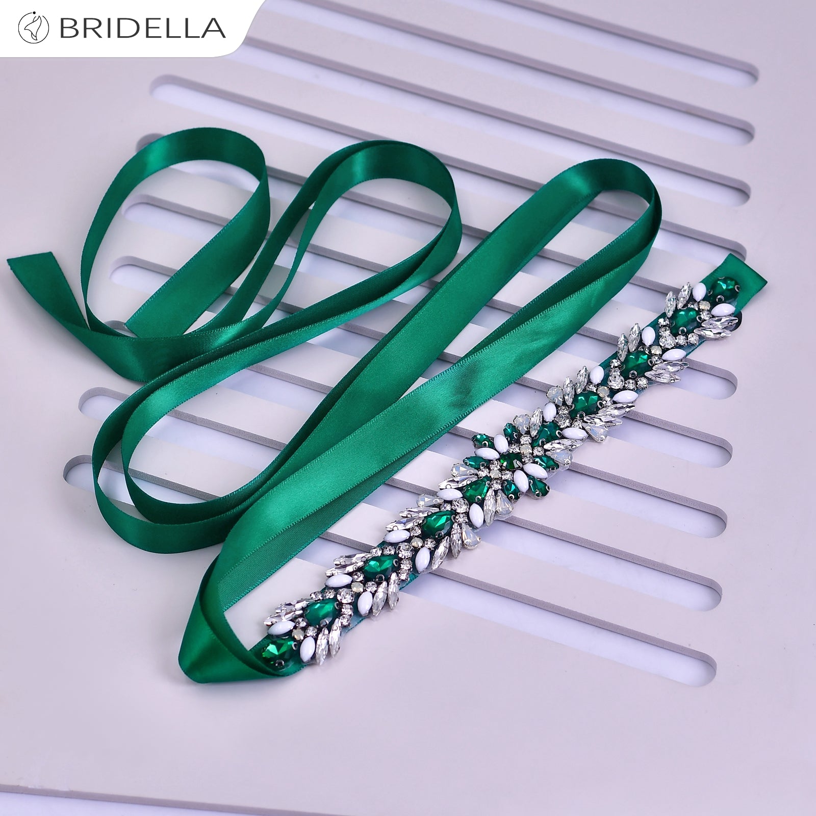 BS476KL green rhinestone belt