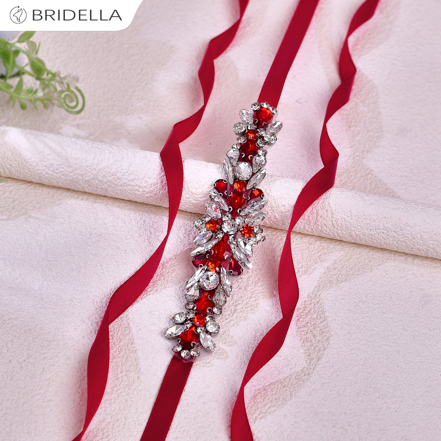 BS160R red rhinestone belt