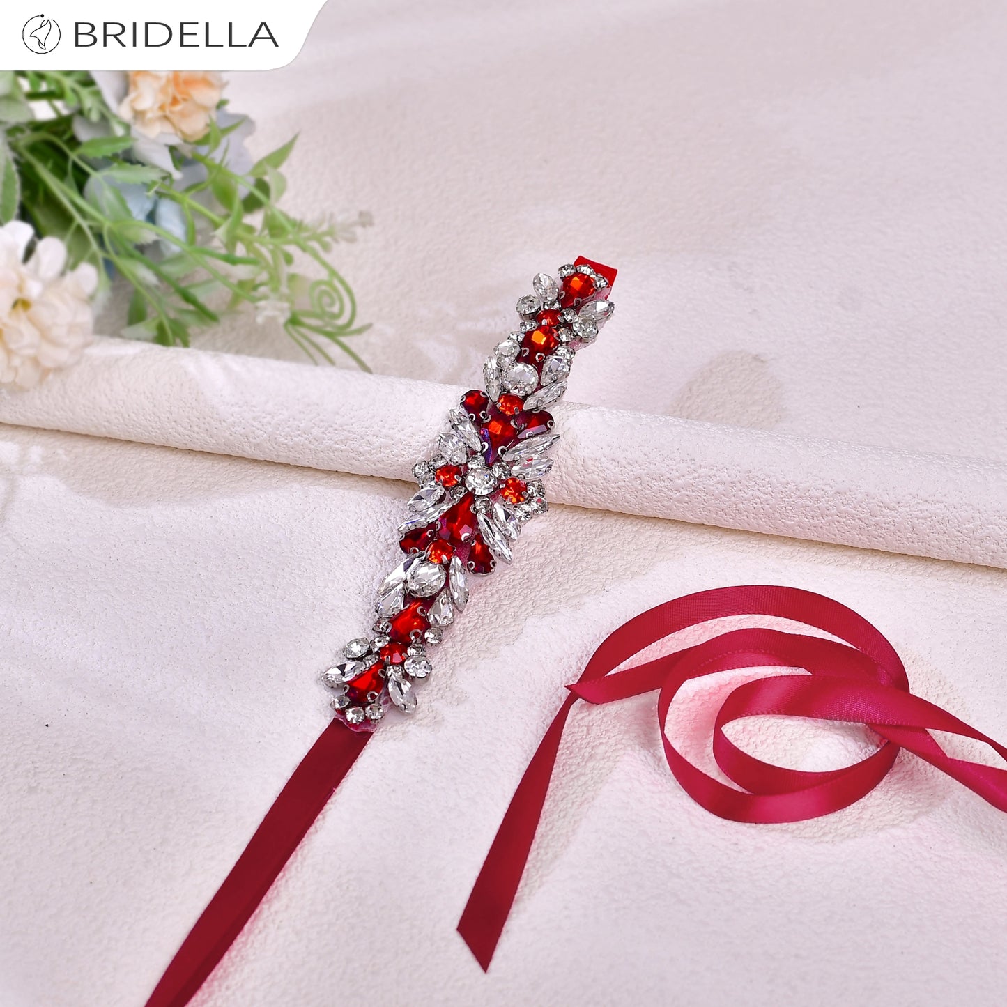 BS160R red rhinestone belt