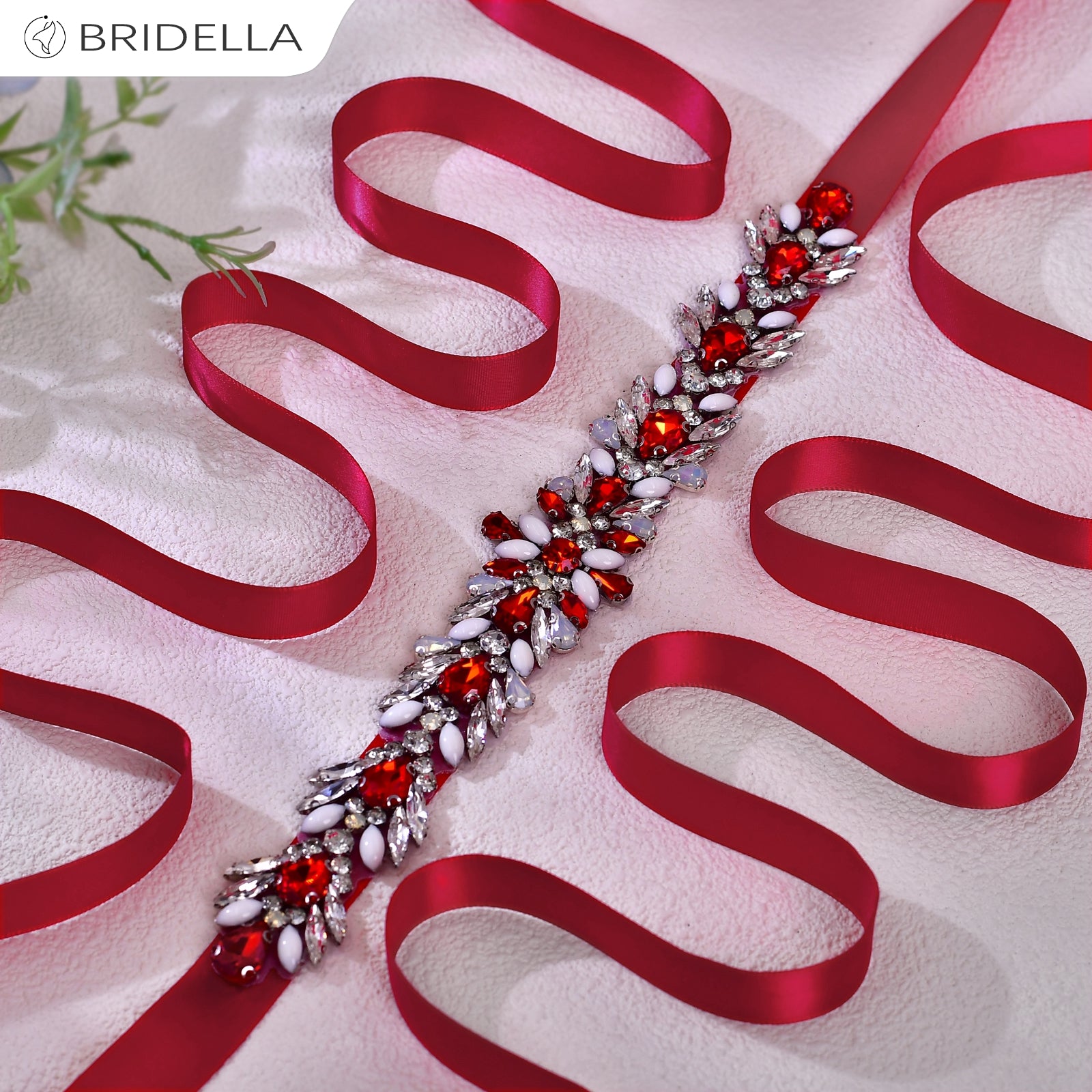 BS476R red rhinestone belt