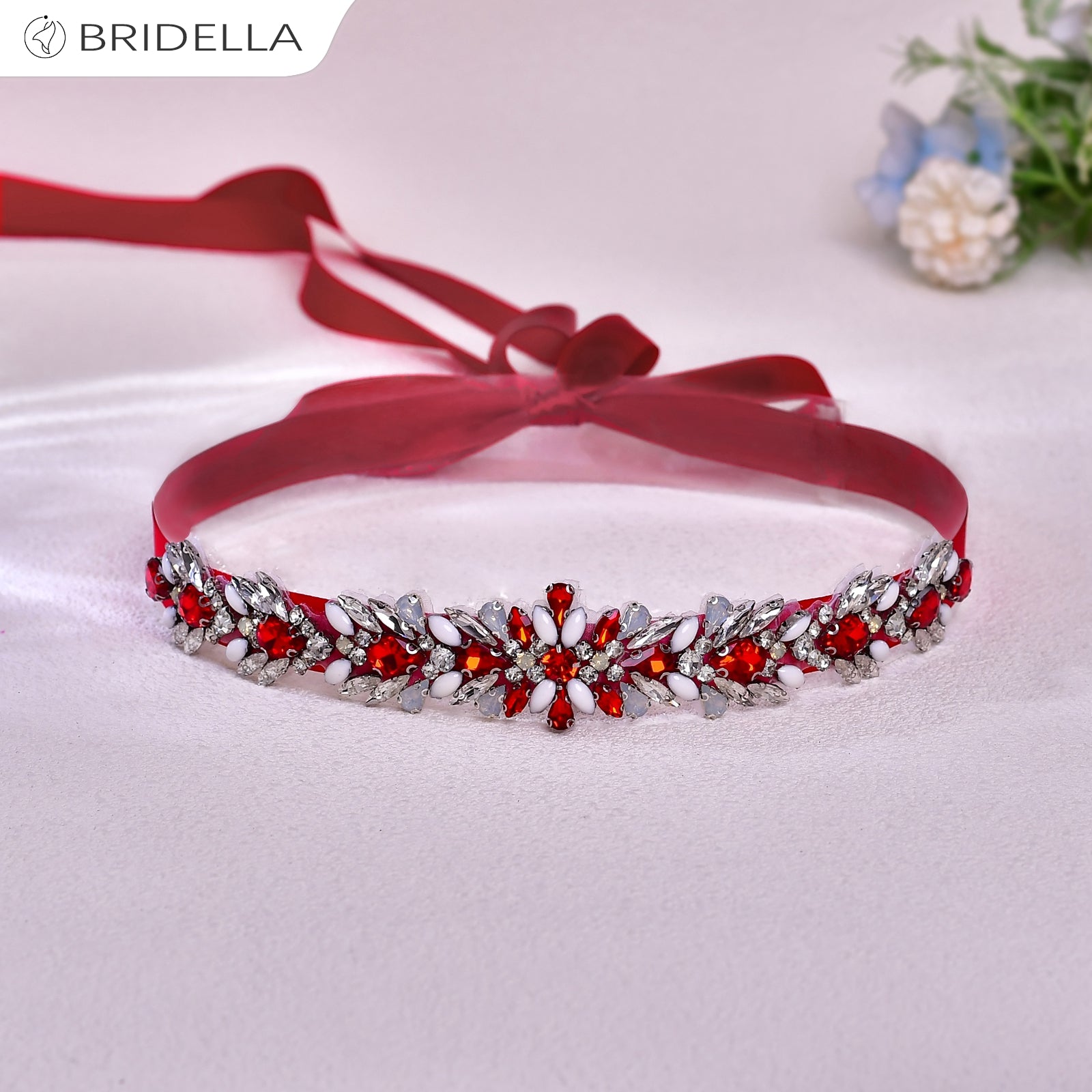 BS476R red rhinestone belt