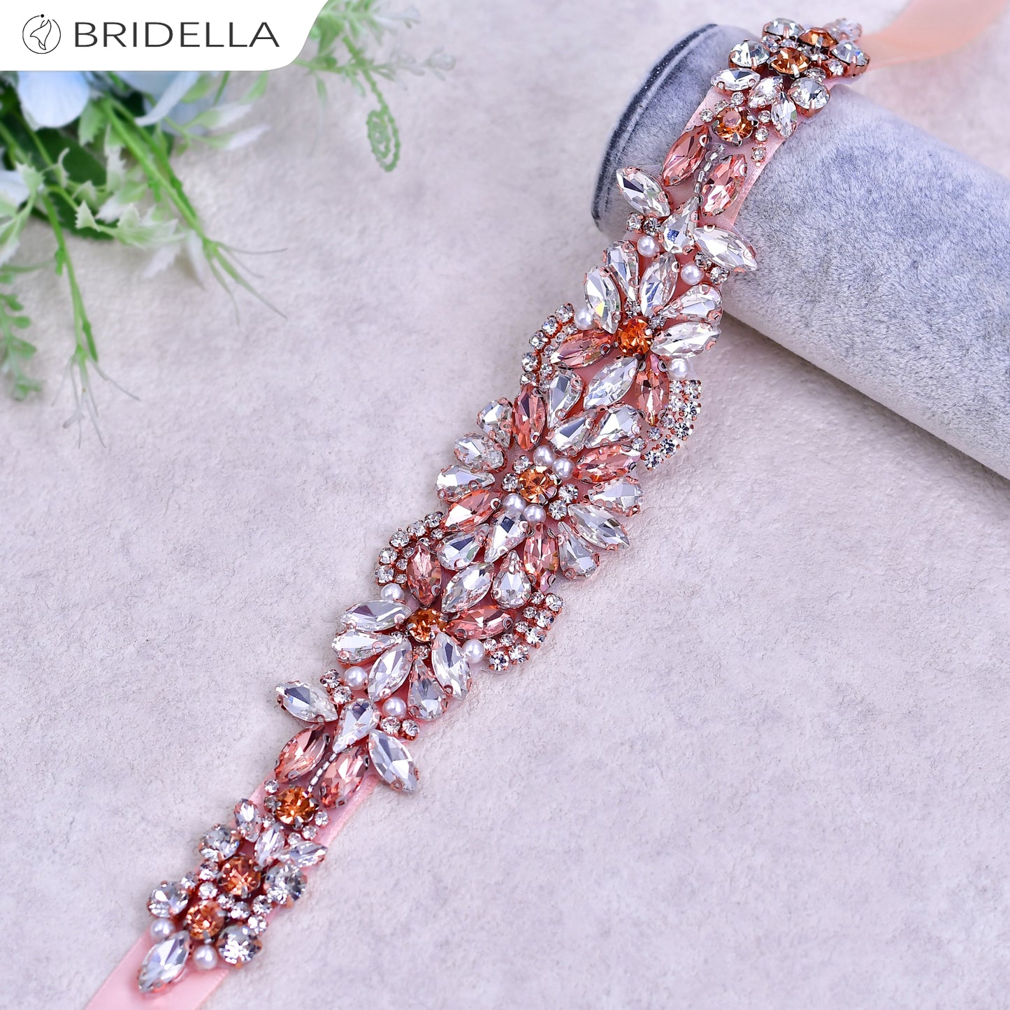 BS423 rose gold rhinestone belt