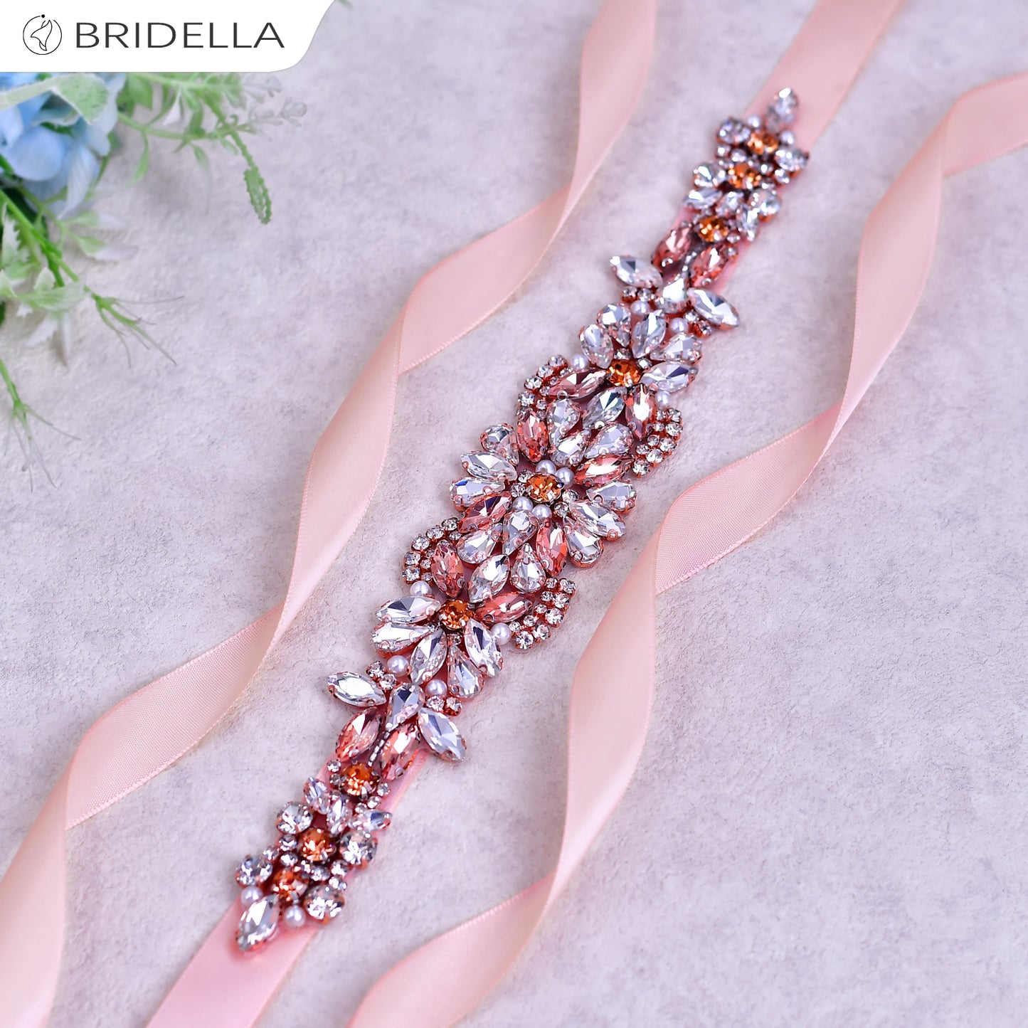 BS423 rose gold rhinestone belt