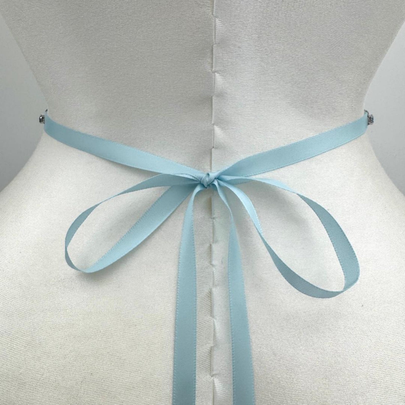 BS351QL light blue rhinestone pearl belt