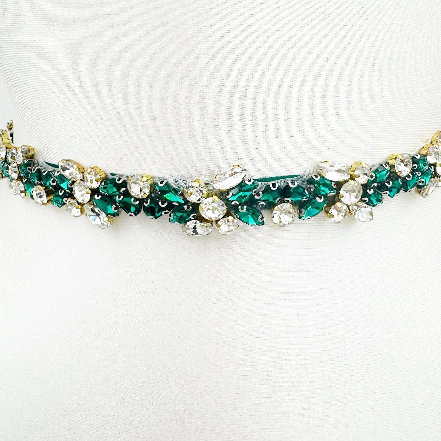 Emerald Rhinestone Belt - Bridella BS437KL