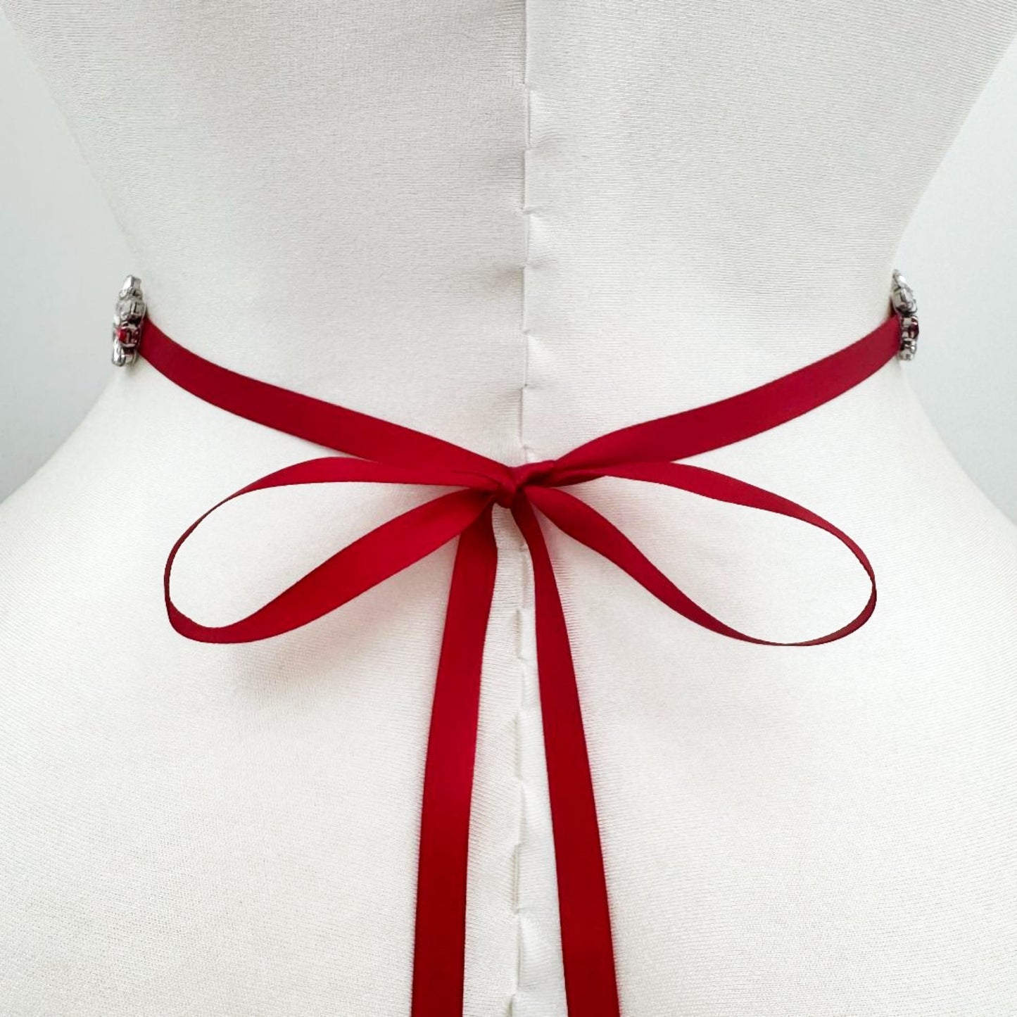 Burgundy Rhinestone Belt - Bridella BS43R