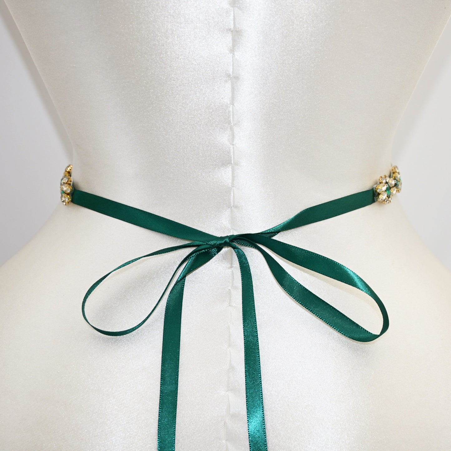 Green Rhinestone Bridal Belt Wedding Sash – Bridella BS333GKL
