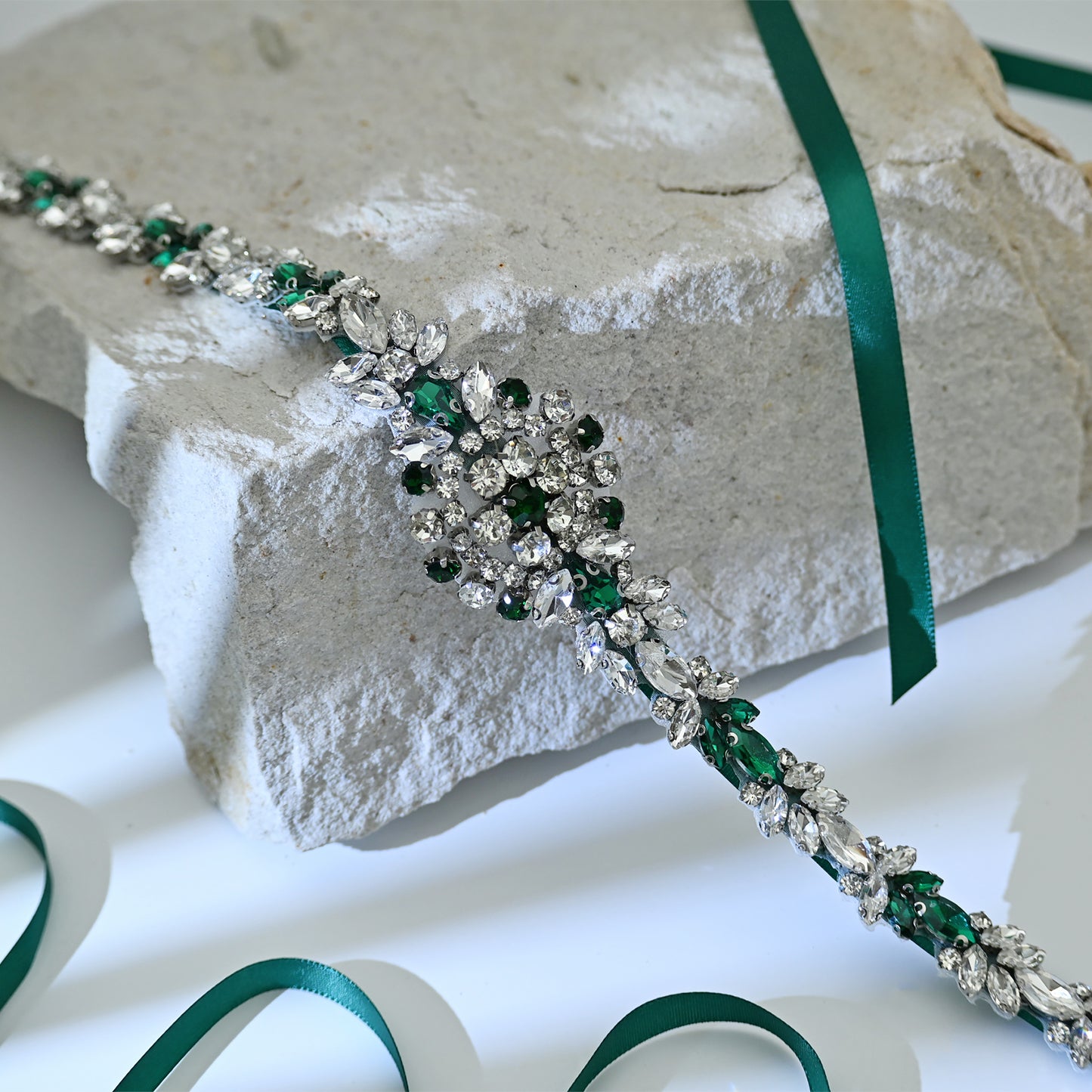 Bridella BS124KL Ivory Rhinestone Belt