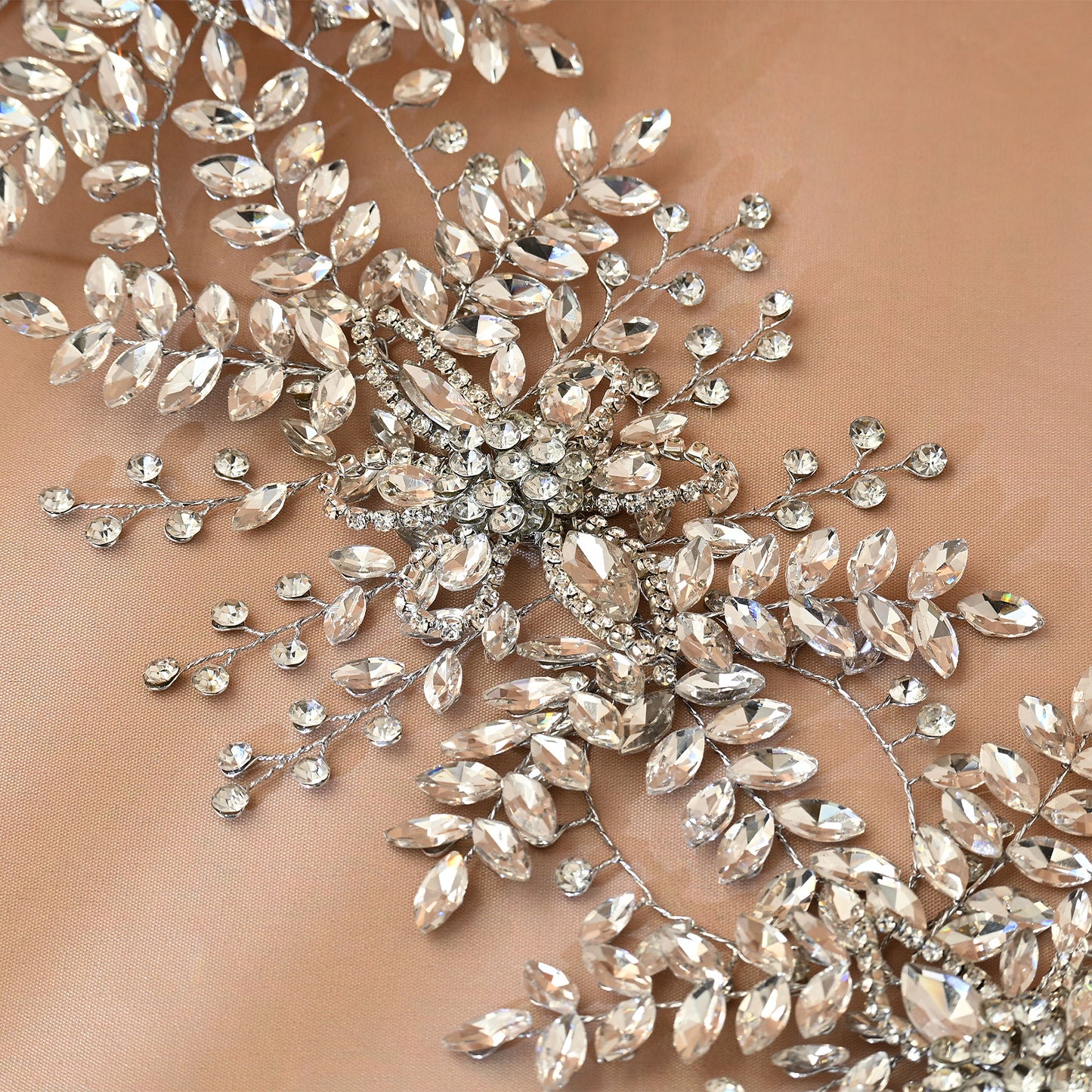 Bridella BHP409-S Silver Rhinestone Tiara