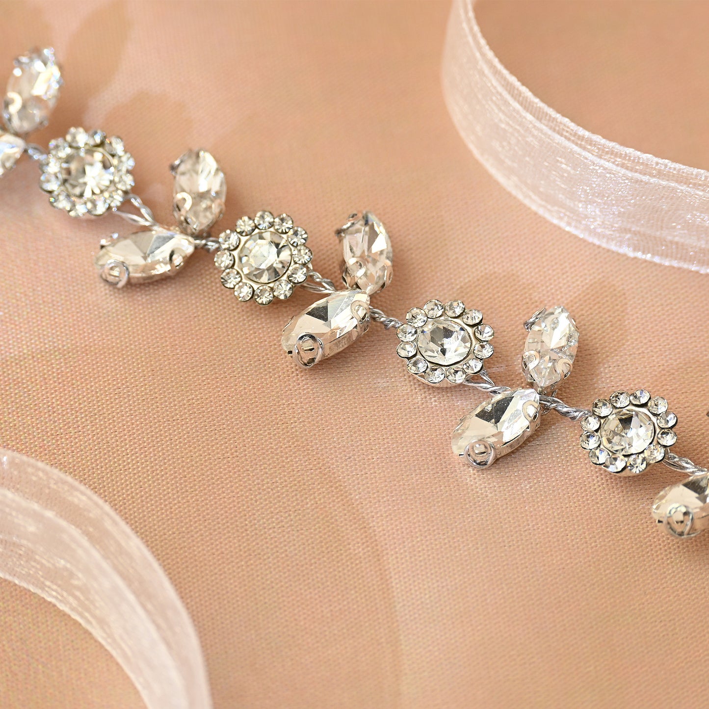 Bridella BHP309-S Sliver Rhinestone Crown