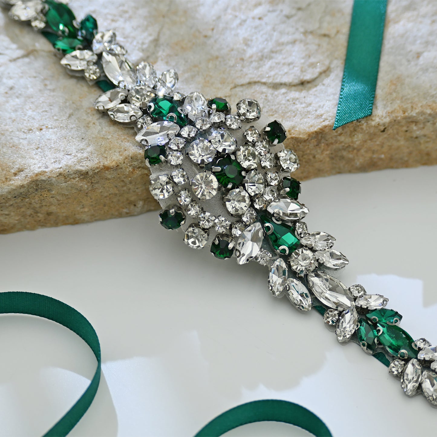 Bridella BS124KL Ivory Rhinestone Belt