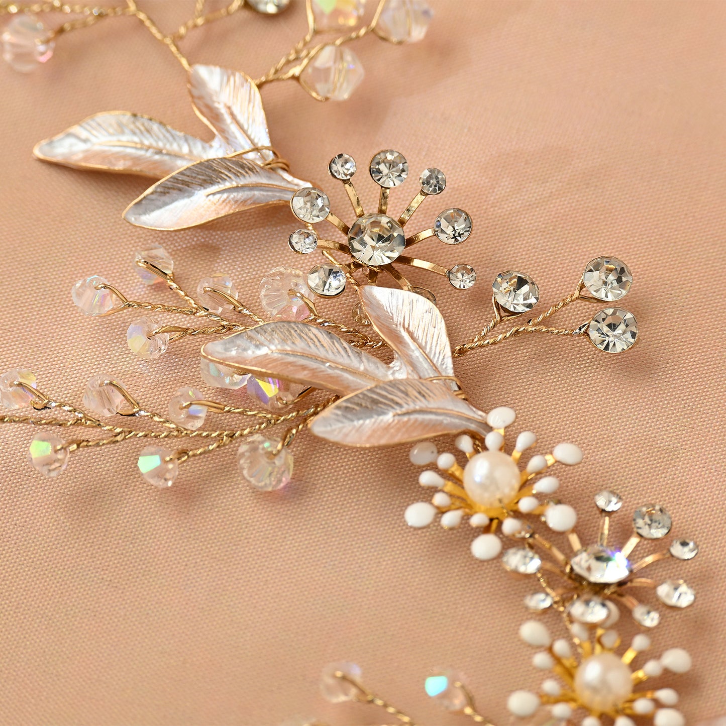 Bridella BHP294-headband Gold Rhinestone Headband