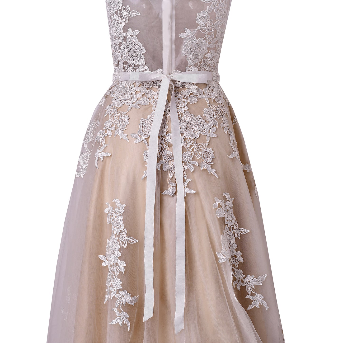 Bridella Ivory Pearl Bridal Belt with Bow, Elegant Beaded Wedding Sash-BS184