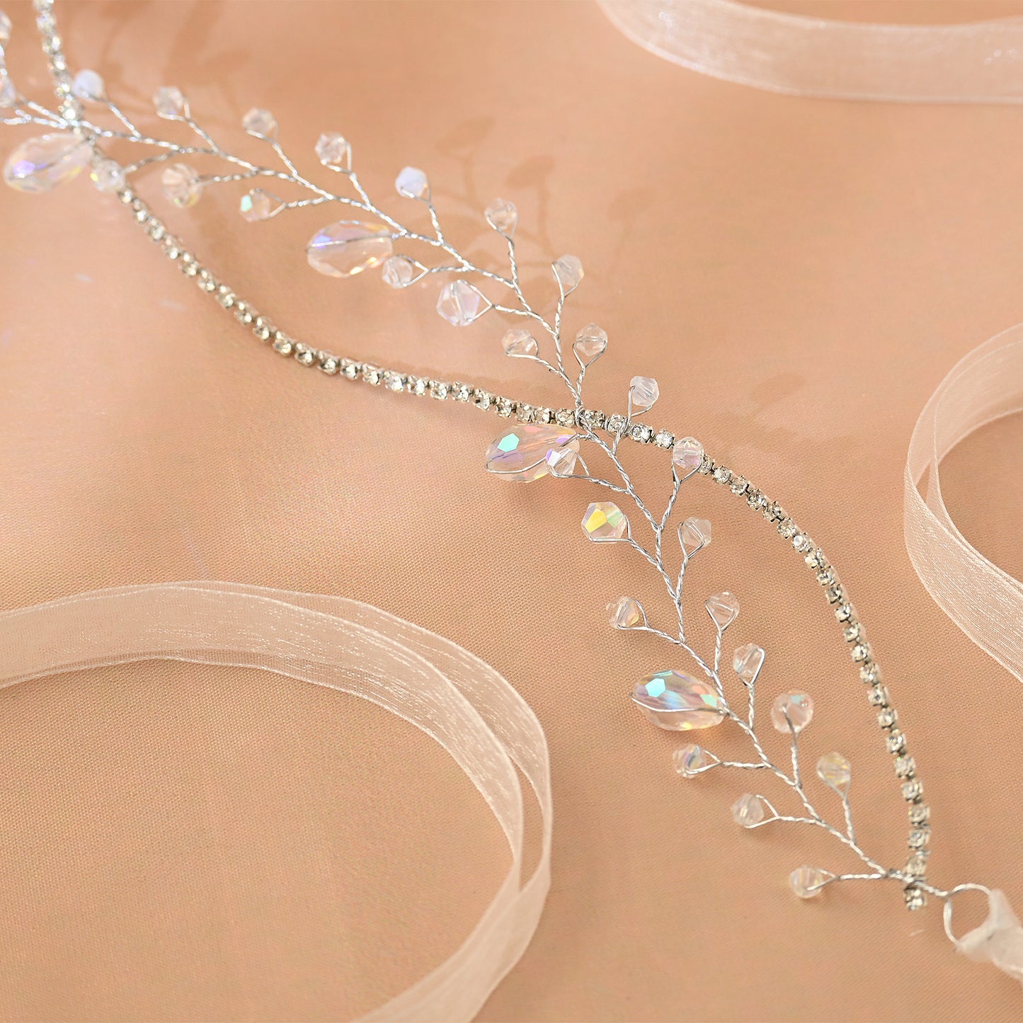 Bridella BHP93-S Silver Rhinestone Tiara