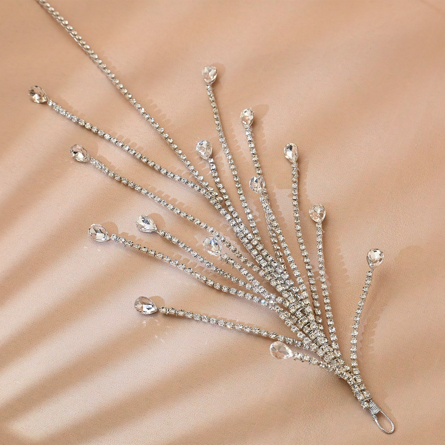 Bridella BHP494-S Silver Rhinestone Headband