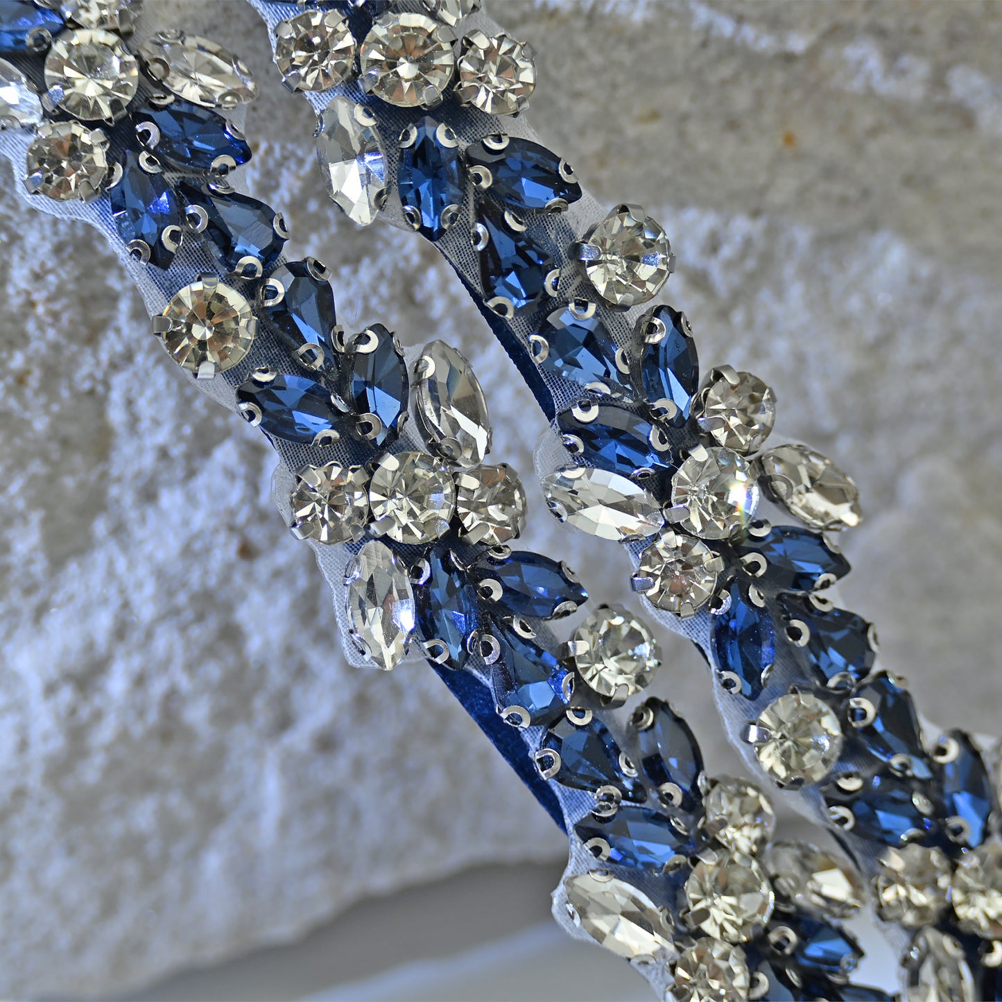 Bridella BS437ML Navy Rhinestone Belt