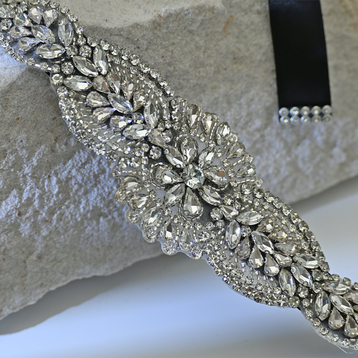 Bridella BS02 Silver Rhinestone Belt