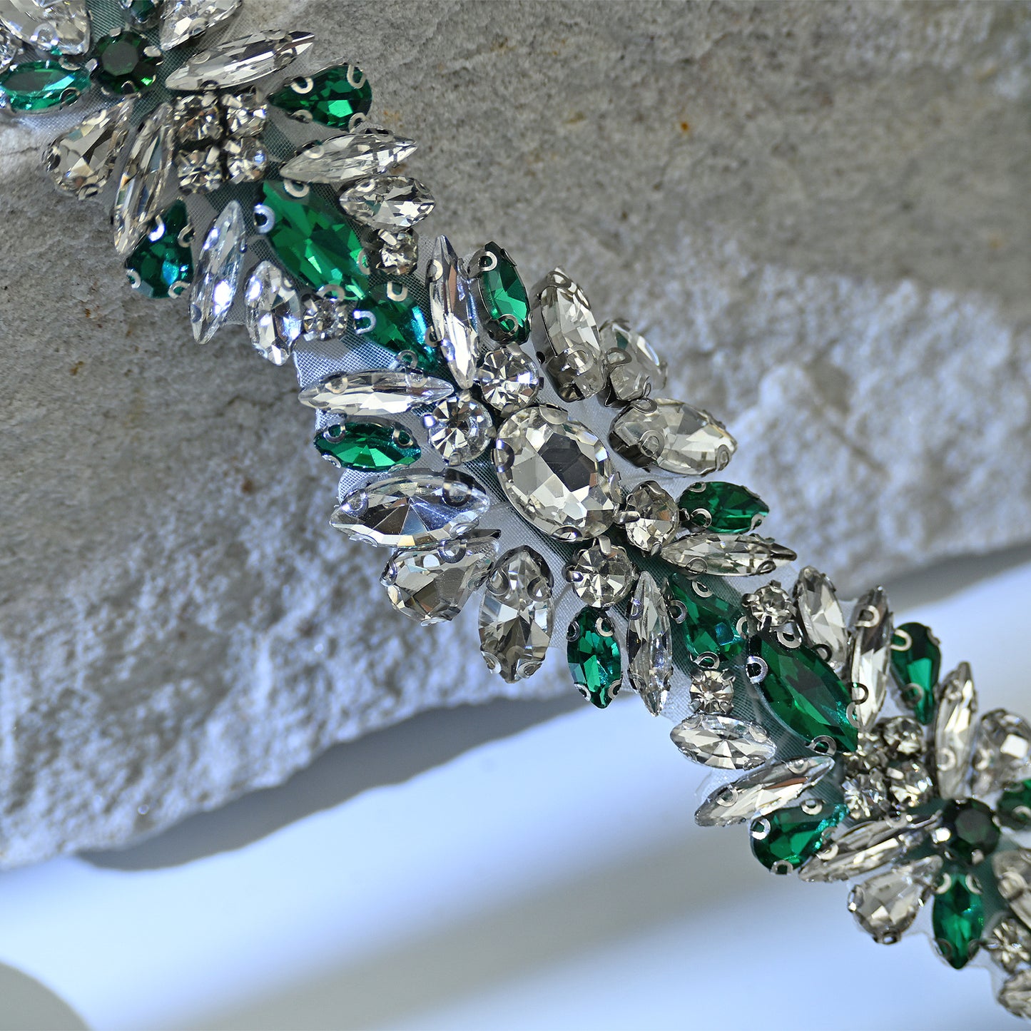 Bridella BS122KL Green Rhinestone Belt