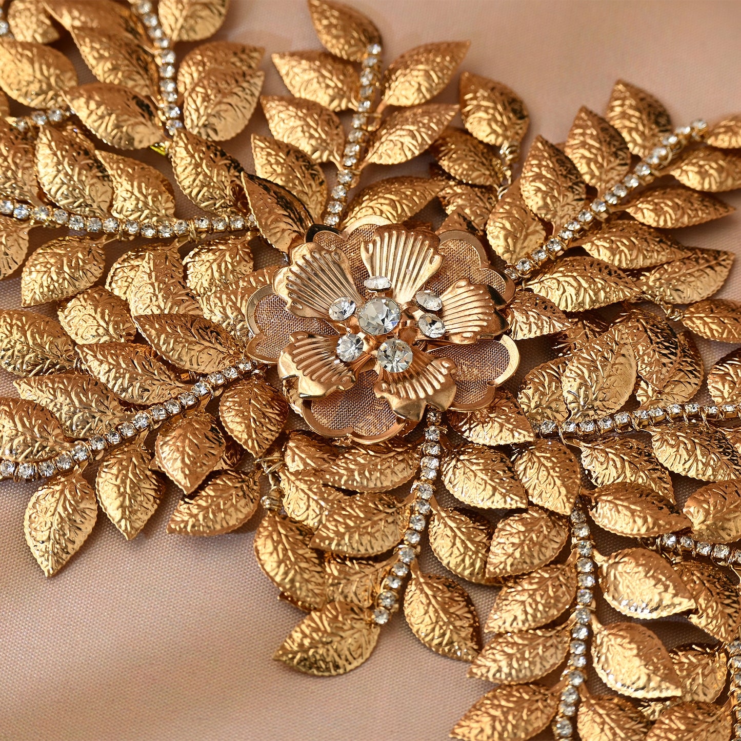 Bridella BHP510-G Gold Rhinestone Crown