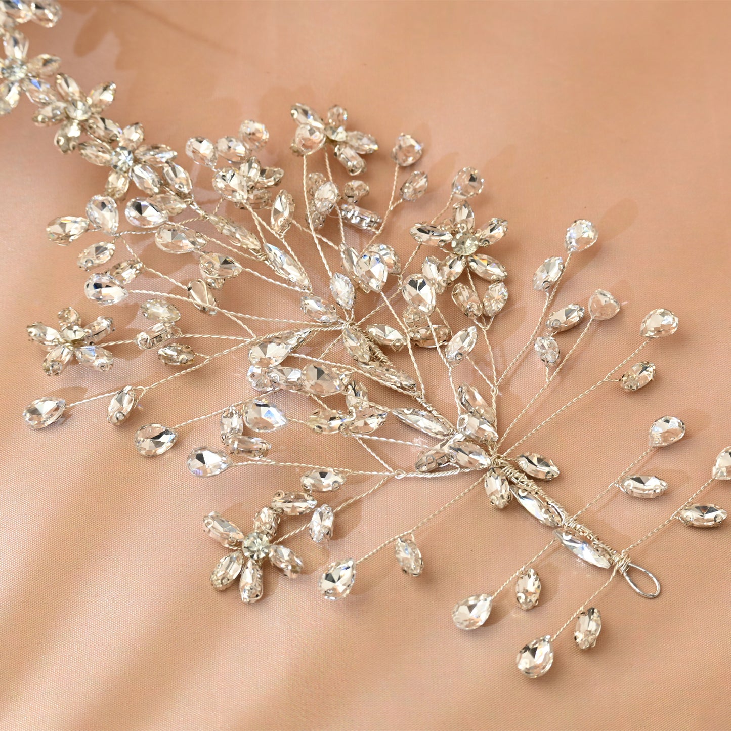 Bridella BHP414-S Silver Rhinestone Tiara