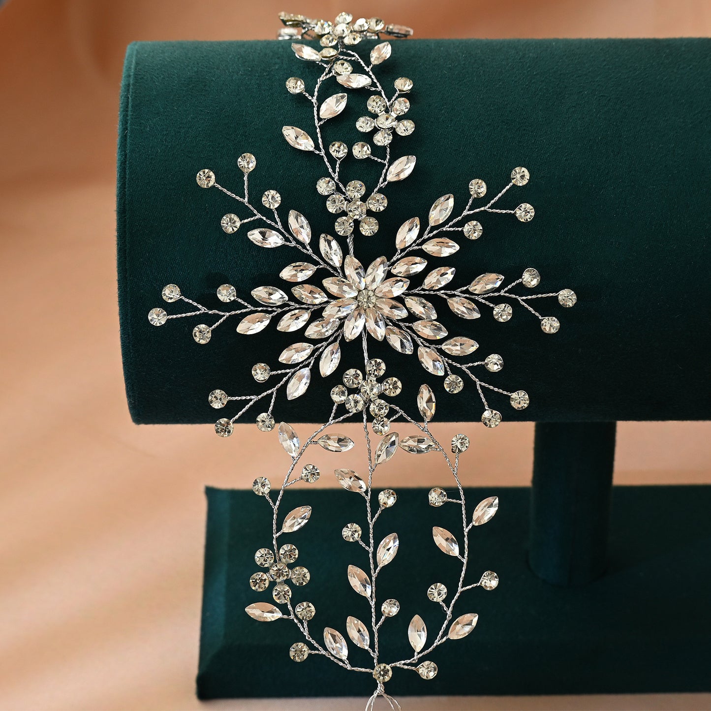 Bridella BHP242-S Silver Rhinestone Tiara