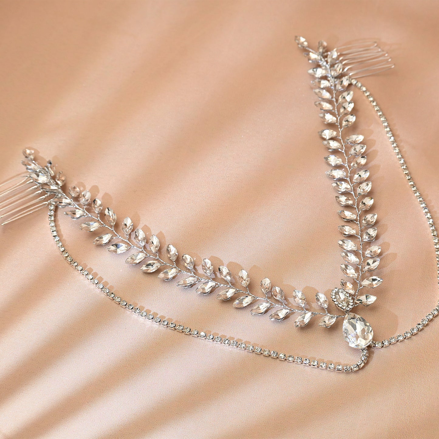 Bridella BHP524-S Silver Rhinestone Tiara
