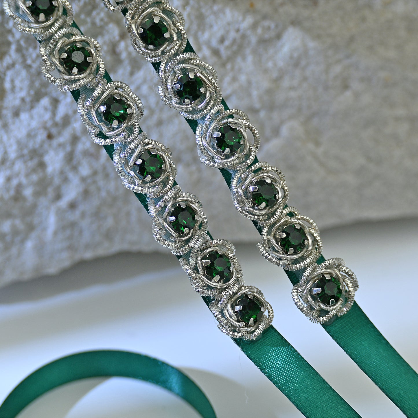 Bridella BS143KL Green Rhinestone Belt