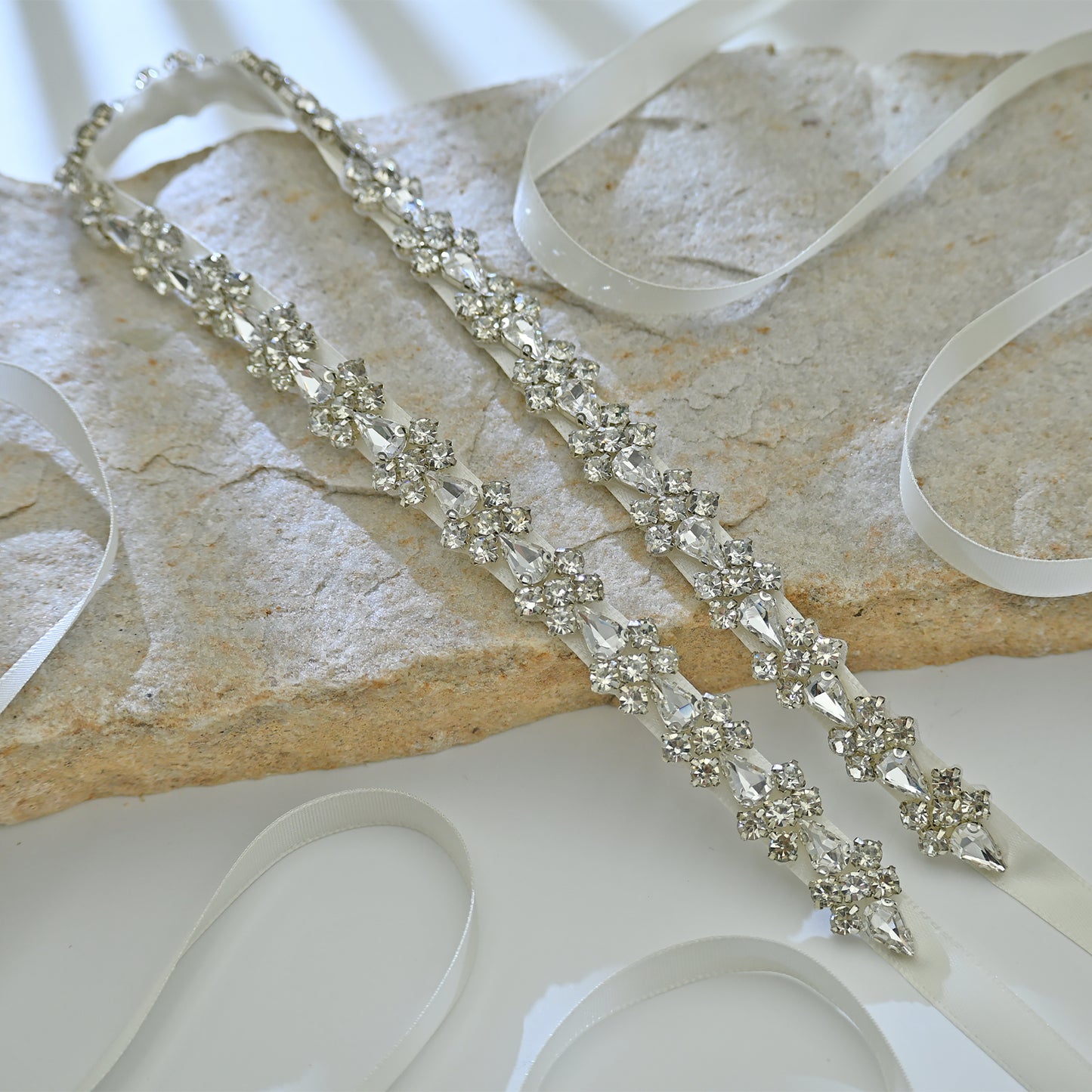 Bridella BS129 Silver Rhinestone Belt