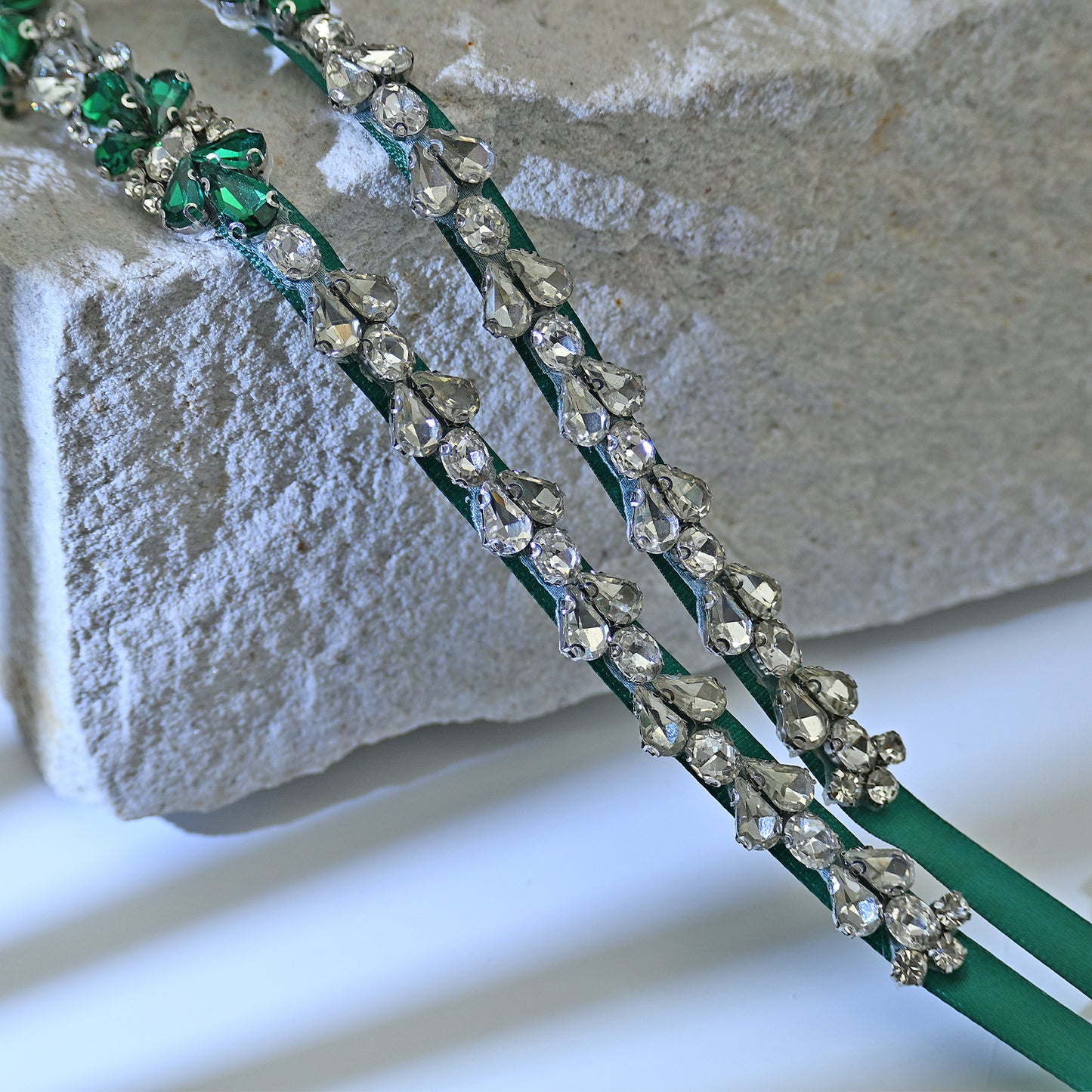 Bridella BS163KL Green Rhinestone Belt