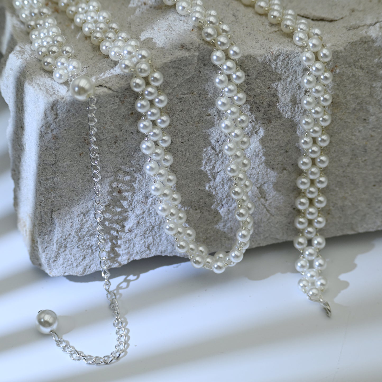 Bridella BS398 White Pearl Belt