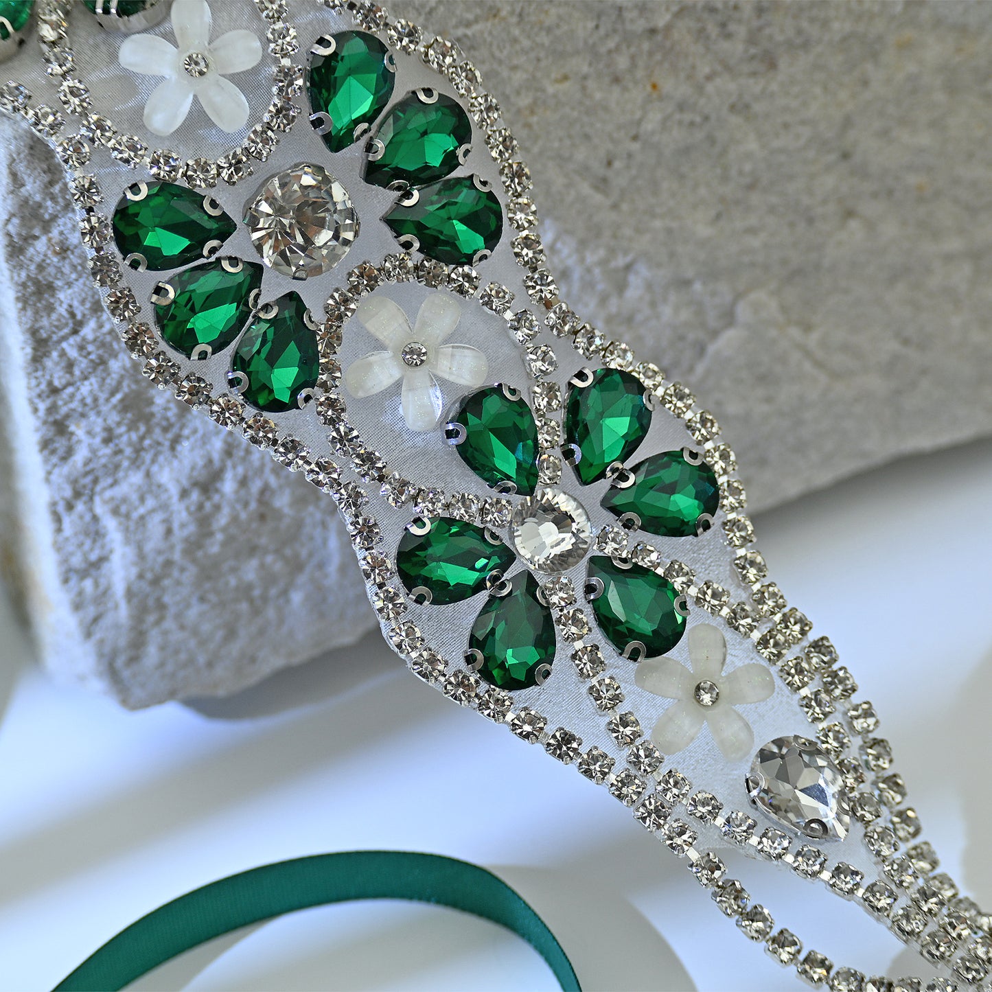 Bridella BS240KL Ivory Rhinestone Belt