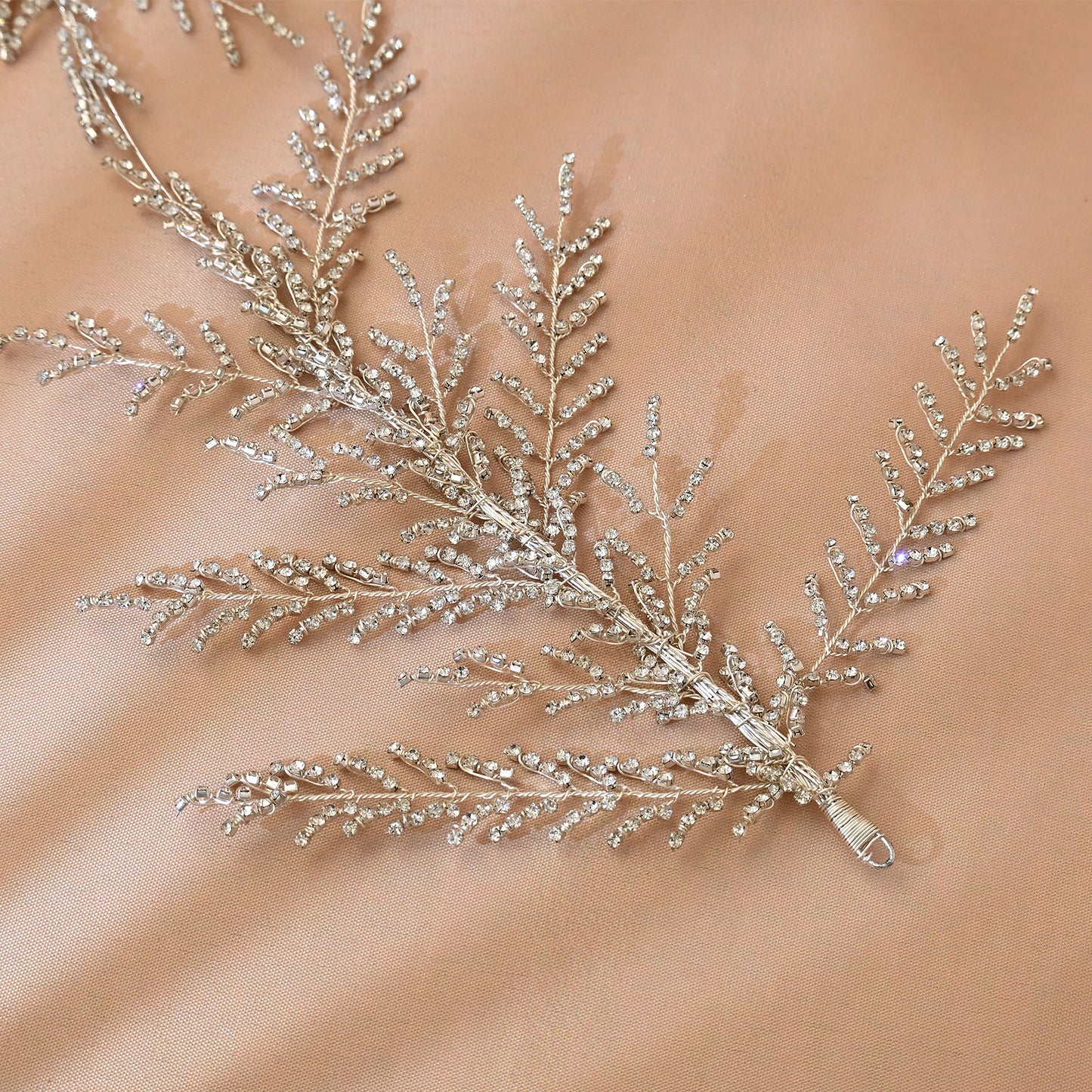 Bridella BHP493-S Silver Rhinestone Crown