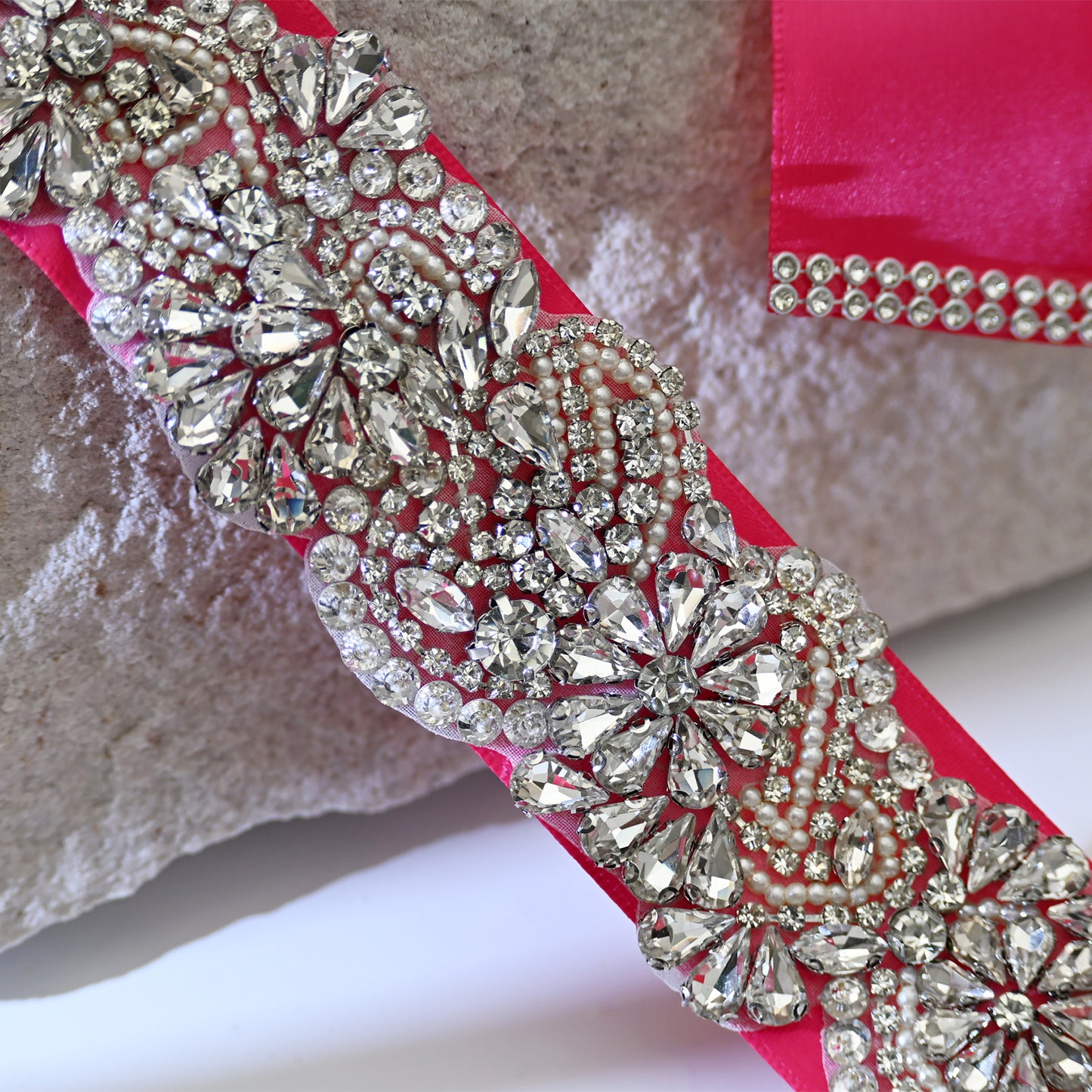 Bridella BS120 Red Rhinestone Belt