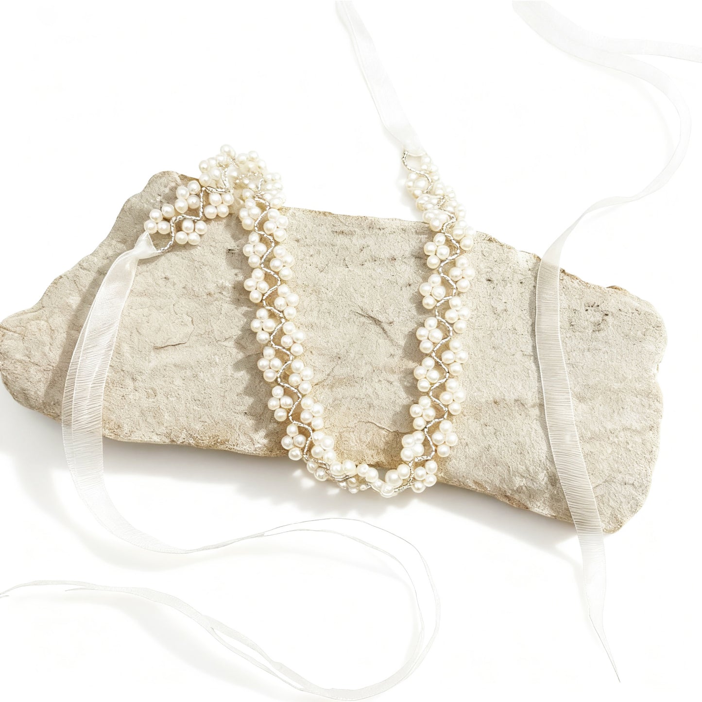 Ivory Pearl Belt - Bridella BS147