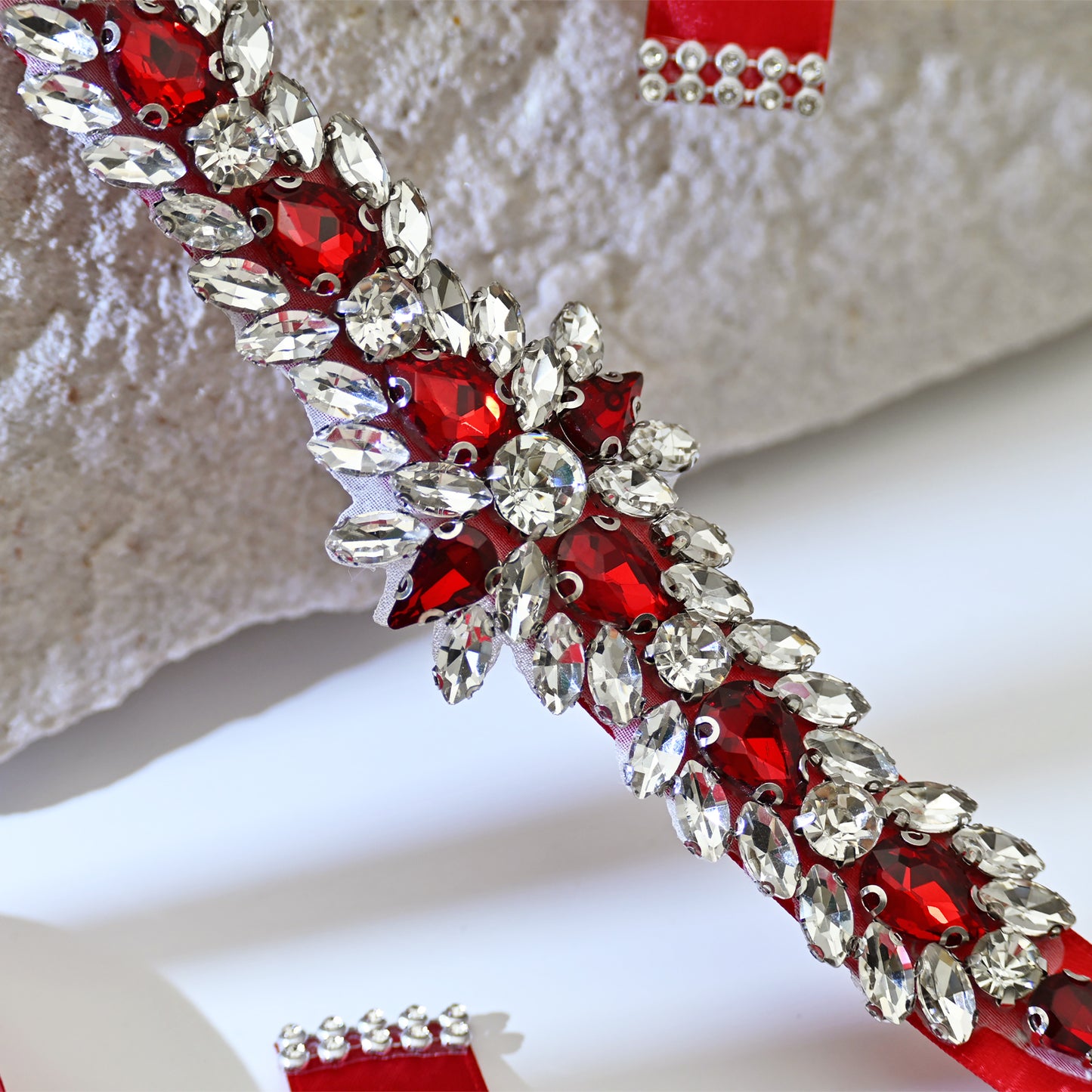 Burgundy Rhinestone Bridal Sash Wedding Dress Belt – Bridella BS191R