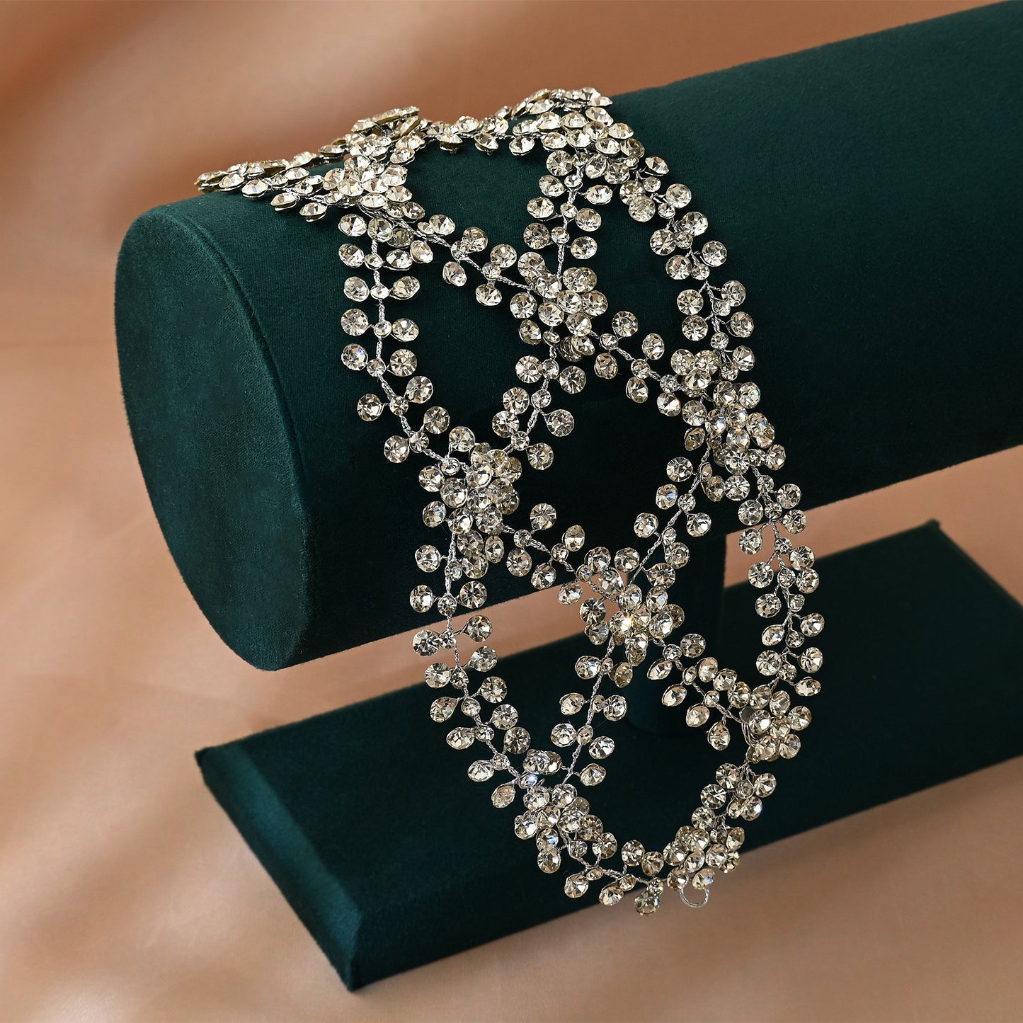 Bridella BHP243-S Silver Rhinestone Tiara