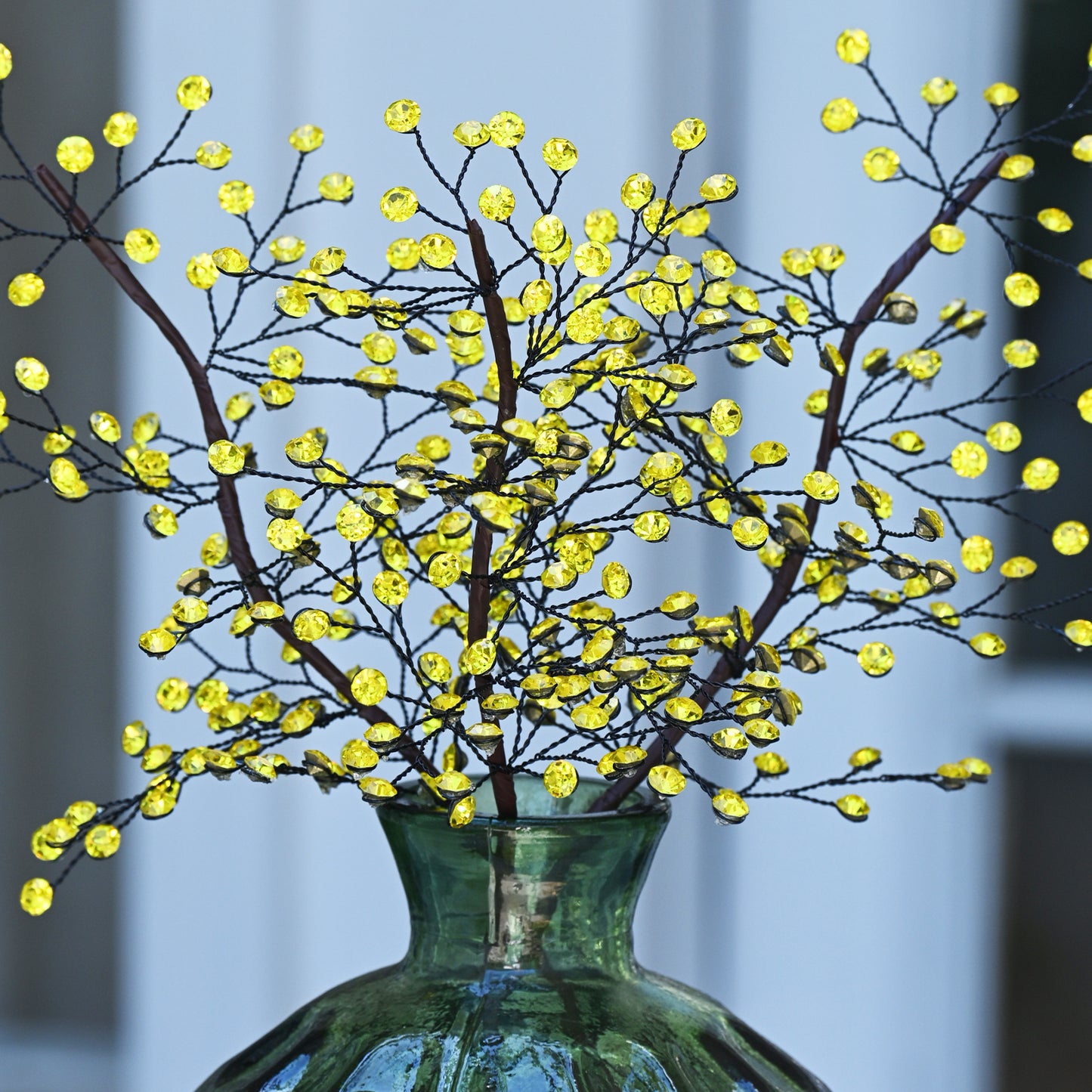 Handmade Crystal Bead Twig Branches, 4 Colors Rhinestone Berry Floral Stems for Wedding Table Centerpiece K126