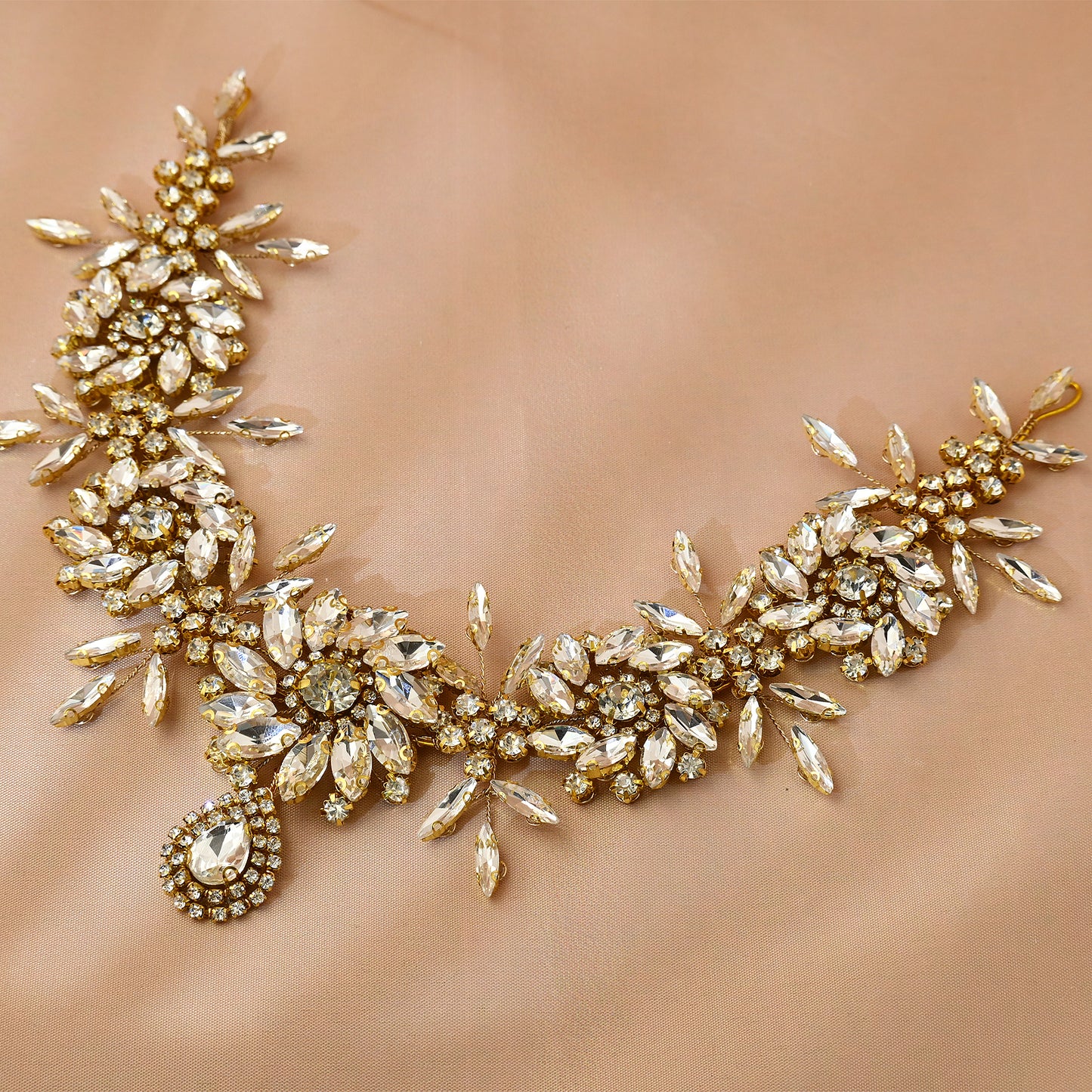 Bridella BHP440-G Gold Rhinestone Headwear