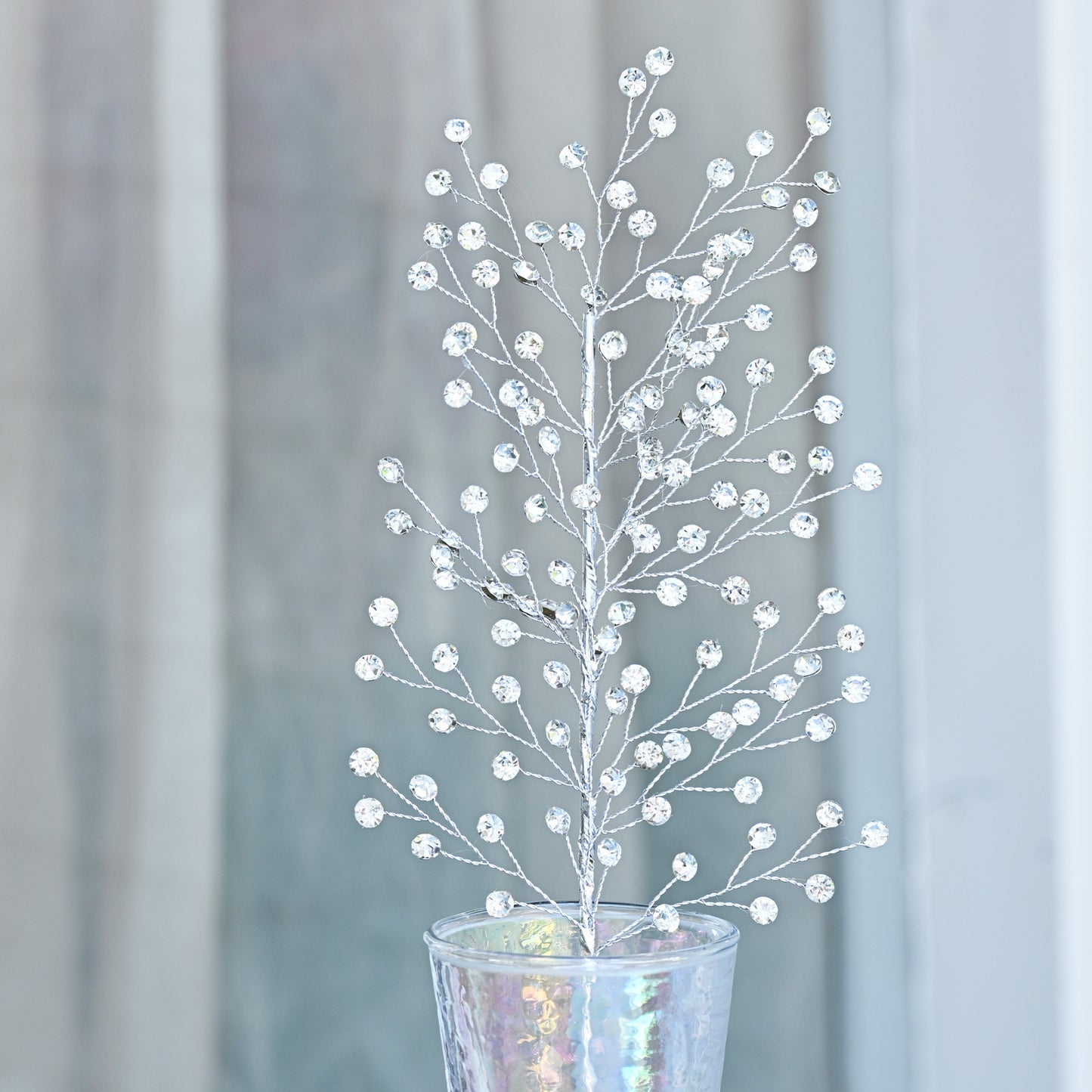 Handmade Crystal Bead Artificial Berry Branches, Multi-Color Rhinestone Wire Floral Picks k112