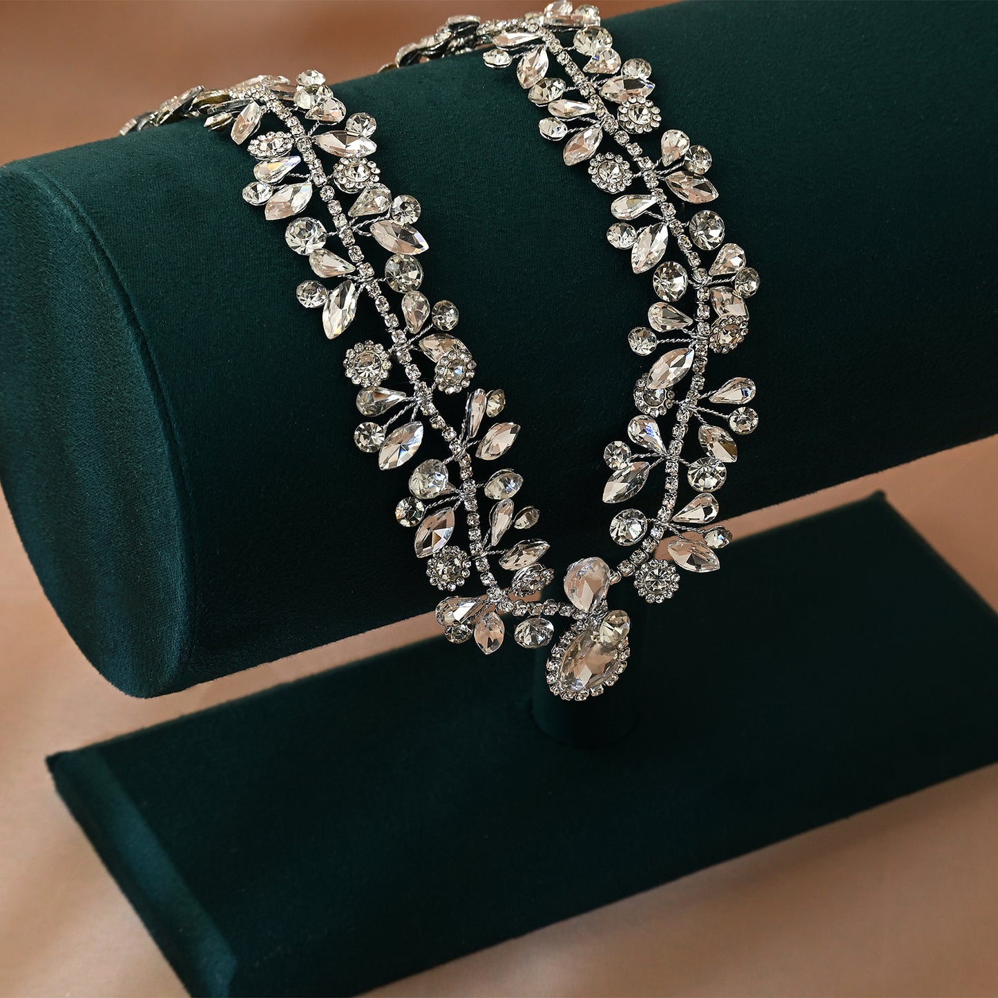 Bridella BHP470-S Silver Rhinestone Headband