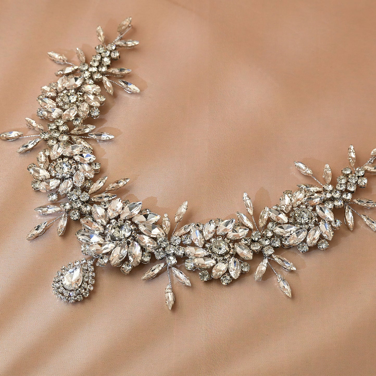 Bridella BHP440-S Silver Rhinestone Headwear