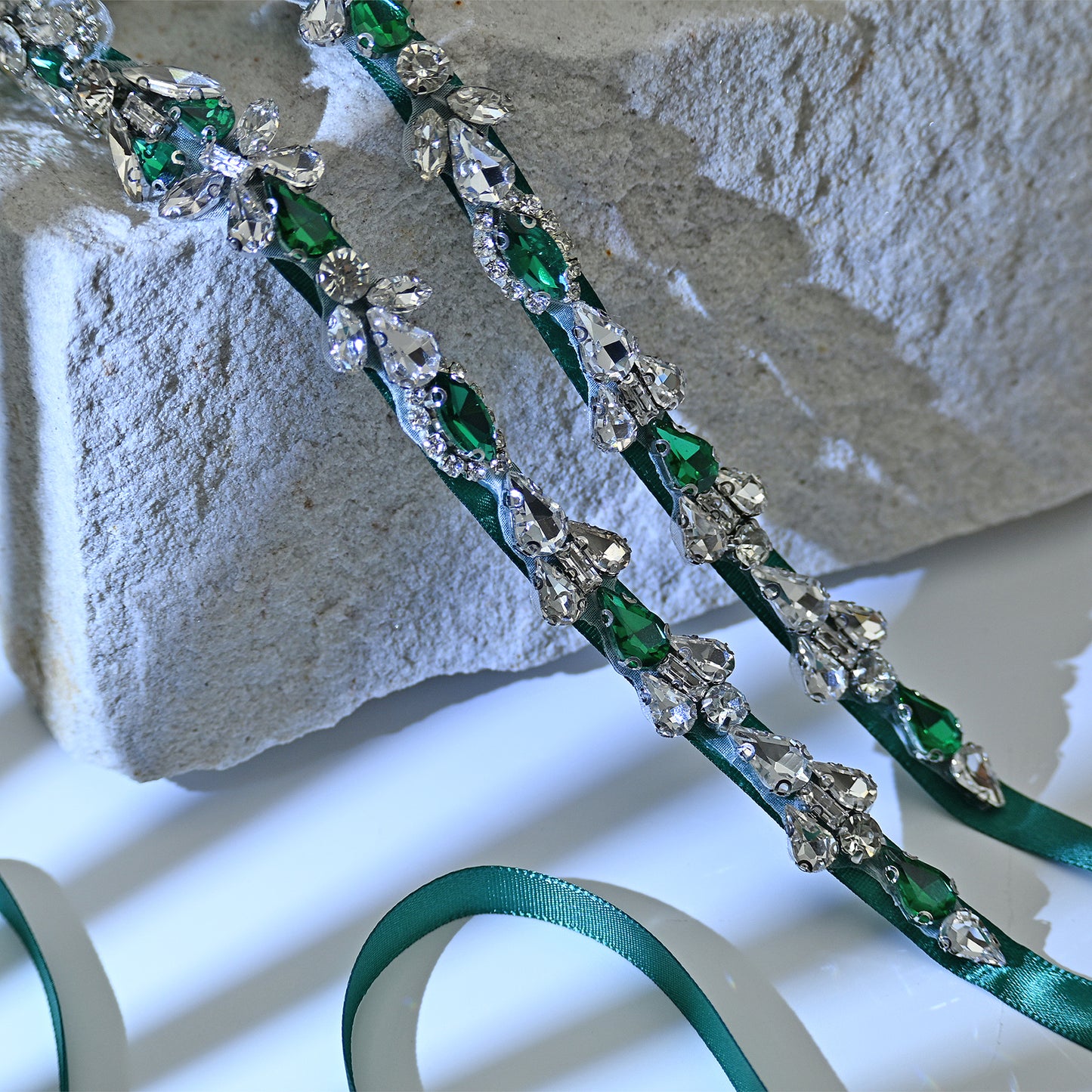 Bridella BS99KL Green Rhinestone Belt