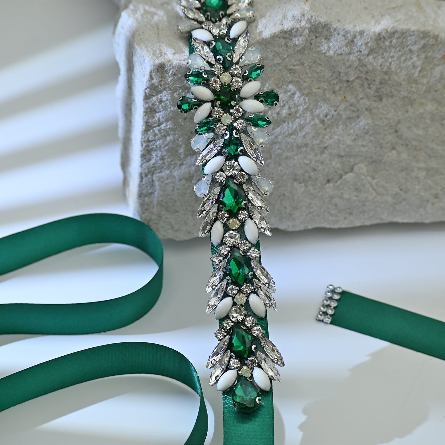 Bridella BS476KL Green Rhinestone Belt