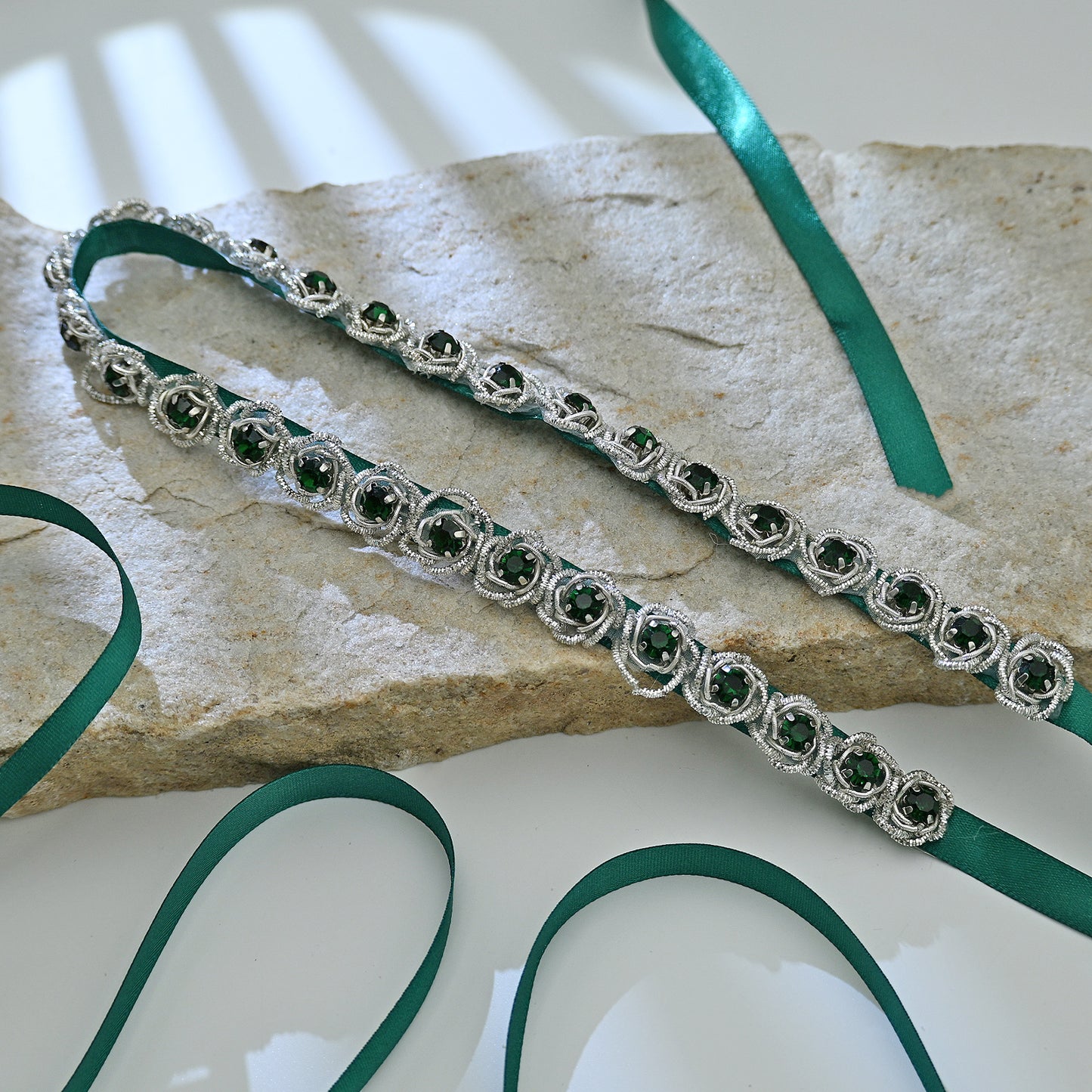 Bridella BS143KL Green Rhinestone Belt