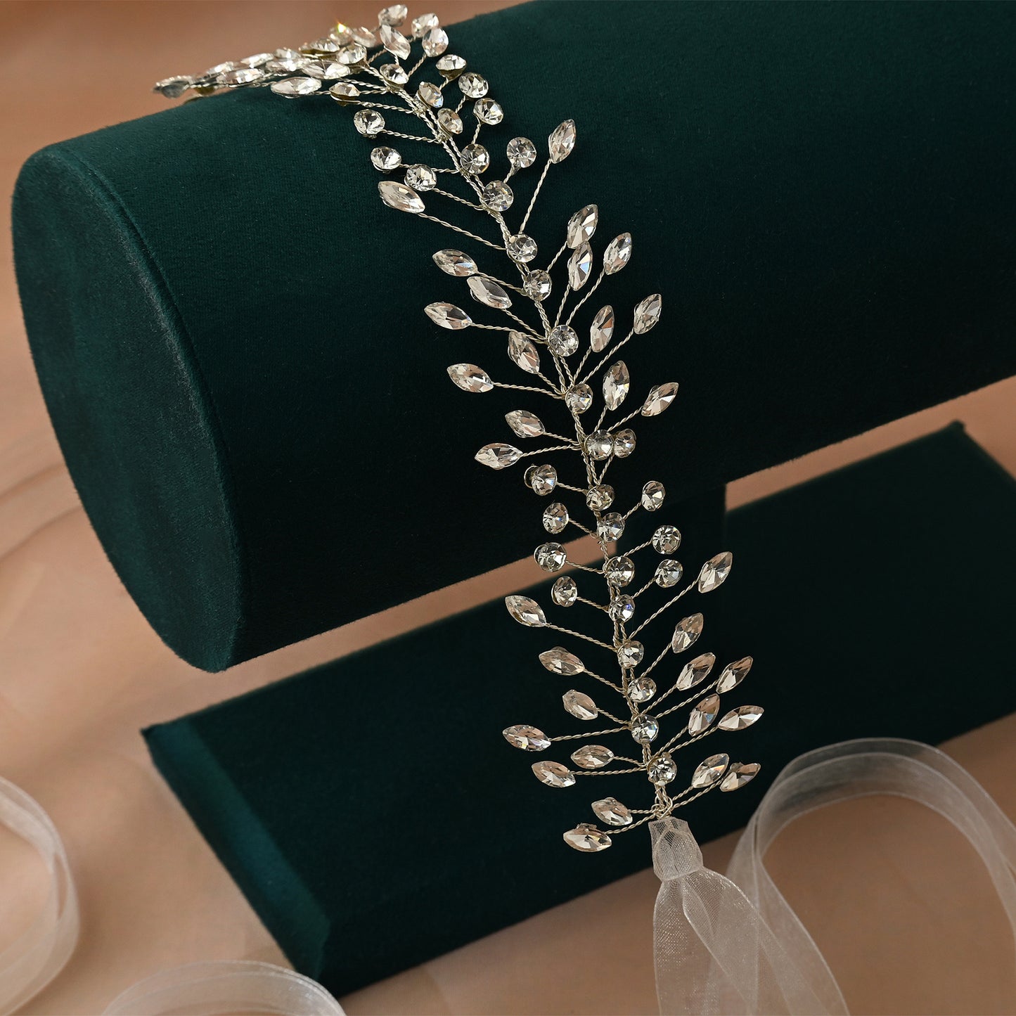 Bridella BHP410-S Silver Rhinestone Tiara