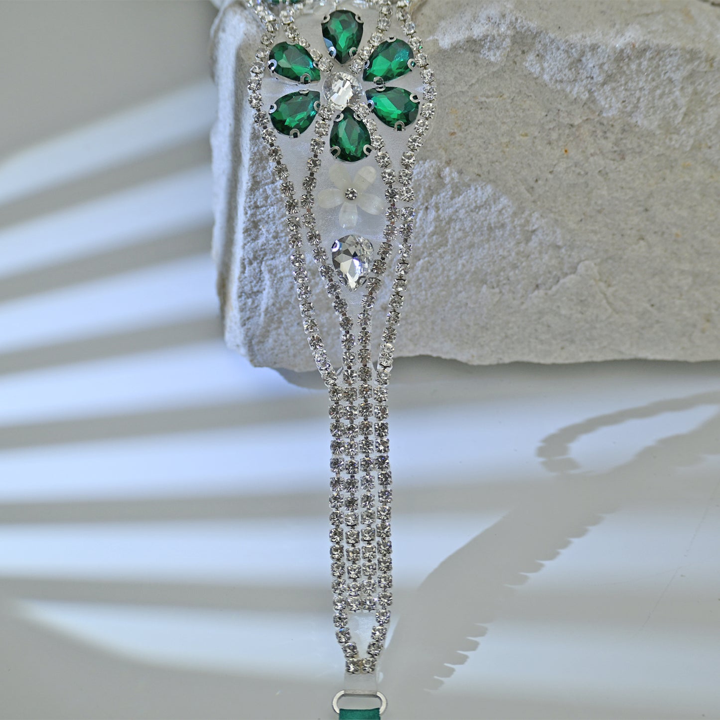 Bridella BS240KL Ivory Rhinestone Belt