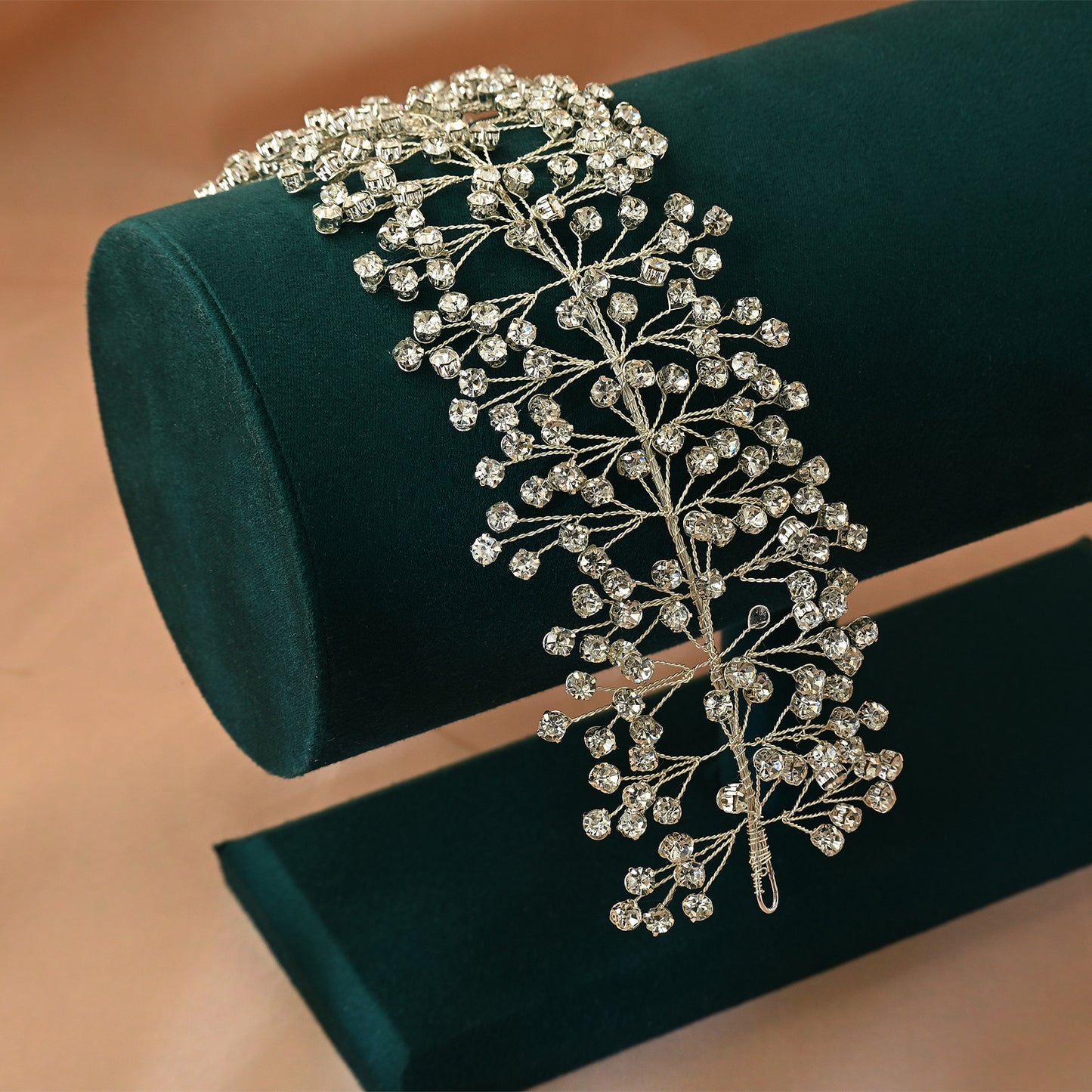 Crystal Vine Bridal Headband – Handmade Rhinestone Wedding Hair Accessory - Bridella BHP412