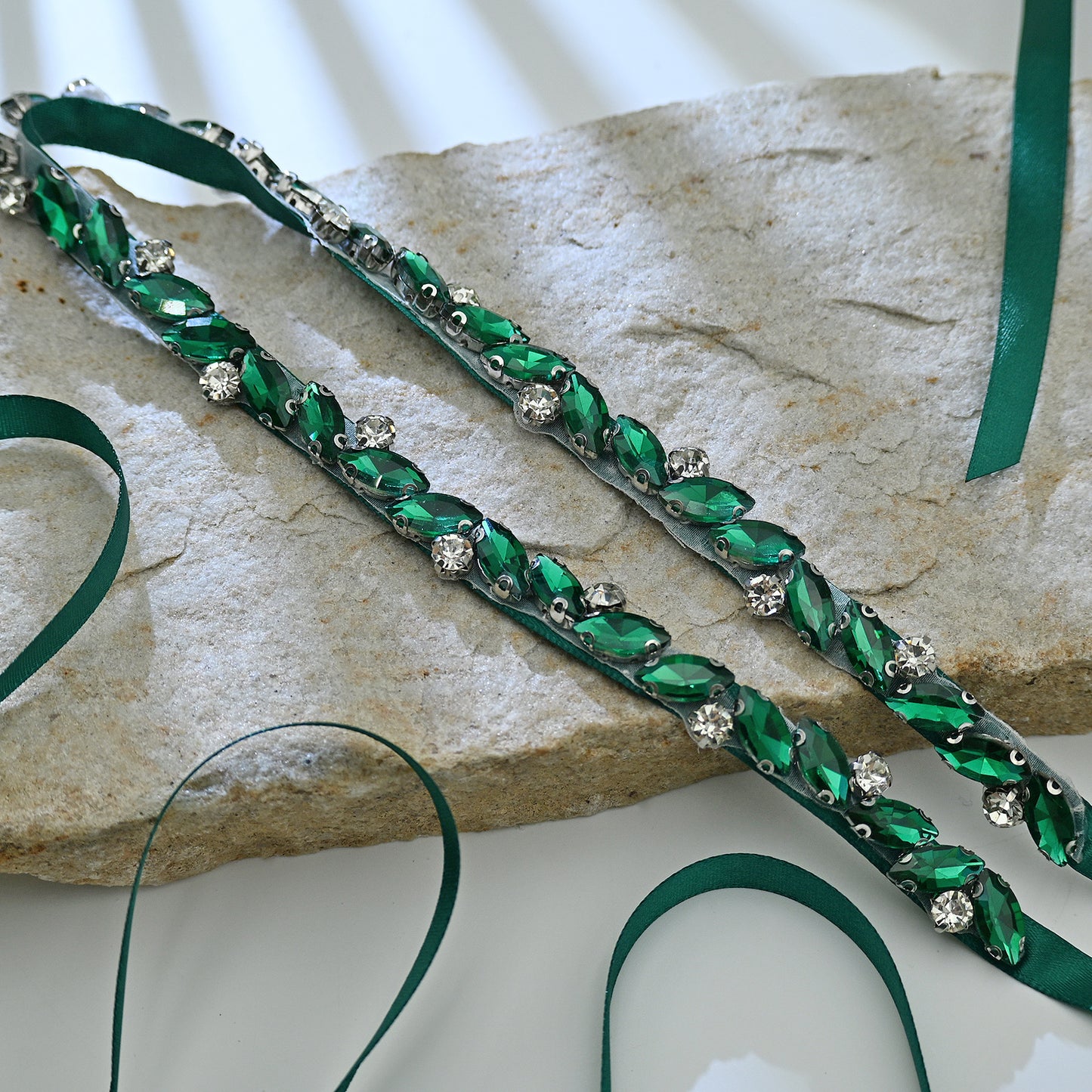 Bridella BS149KL Green Rhinestone Belt