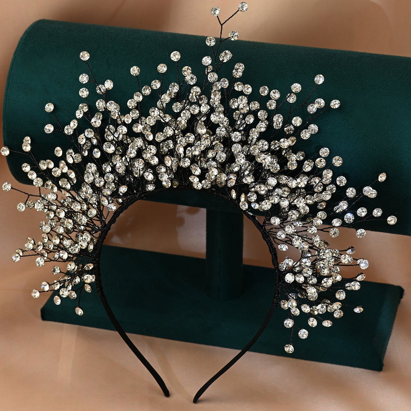 Bridella BHP193 Black Rhinestone Crown